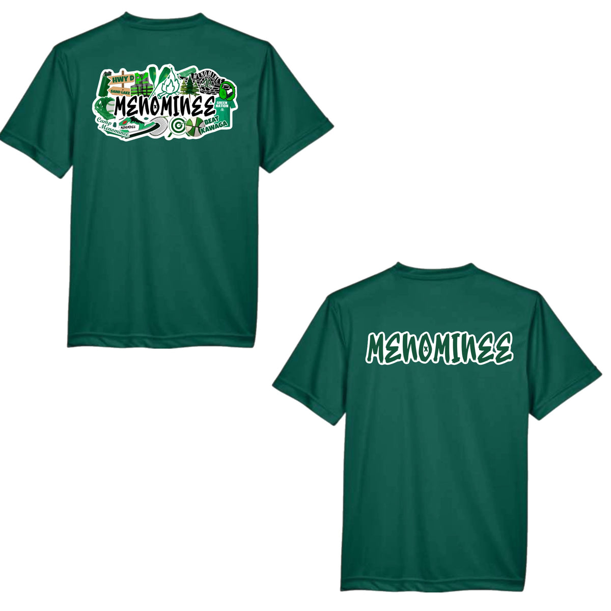 Menominee graffiti performance tee