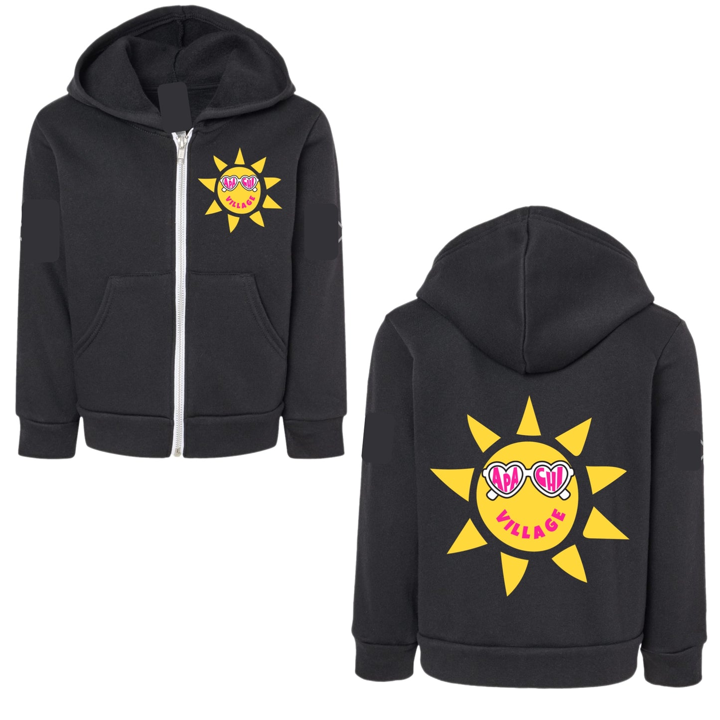 Girls Apachi Village sunshine zip hoodie