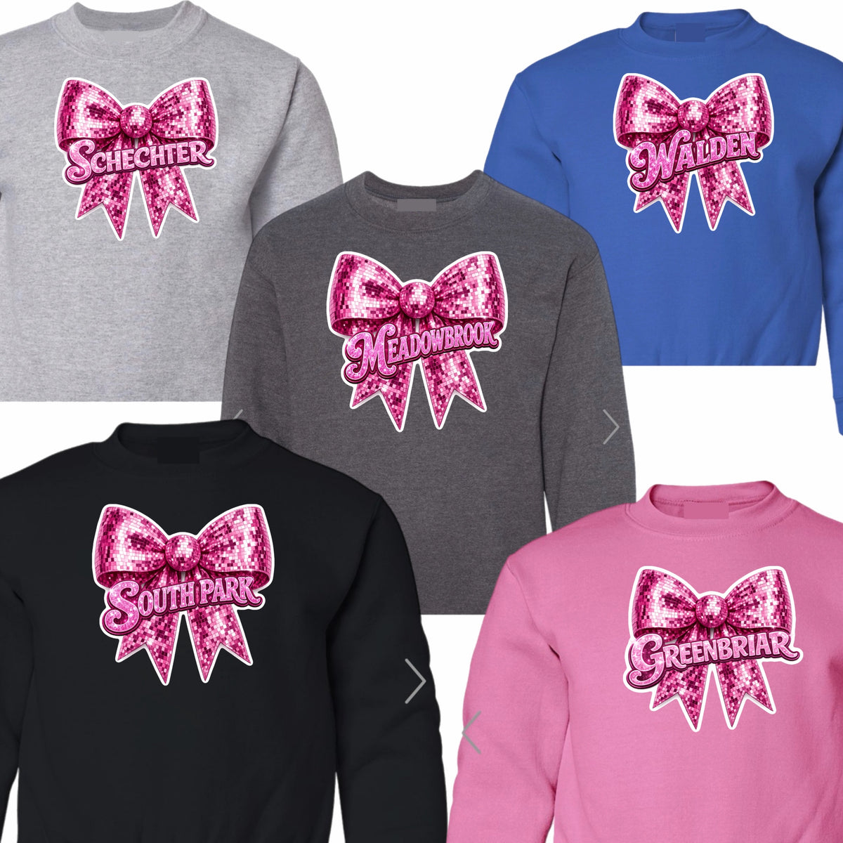 Girls bow crewneck sweatshirt