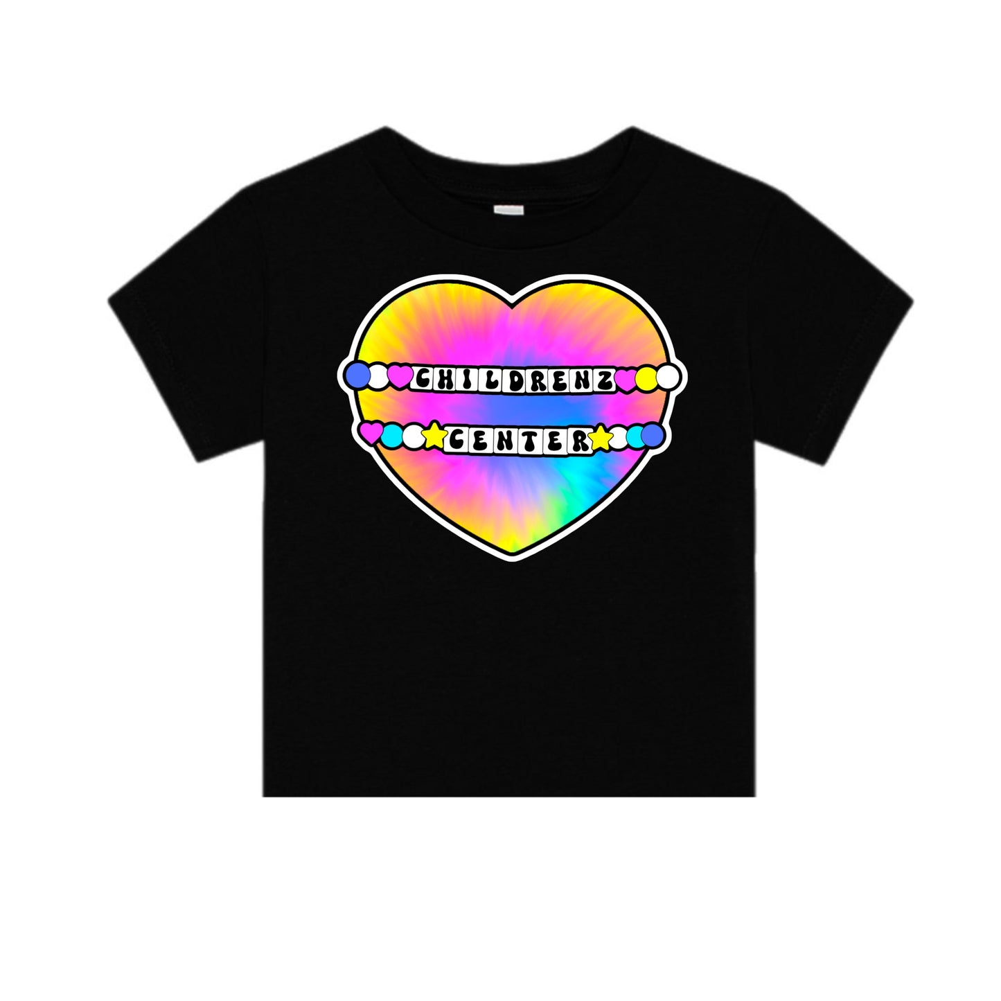 Childrenz Center tie dye heart tee