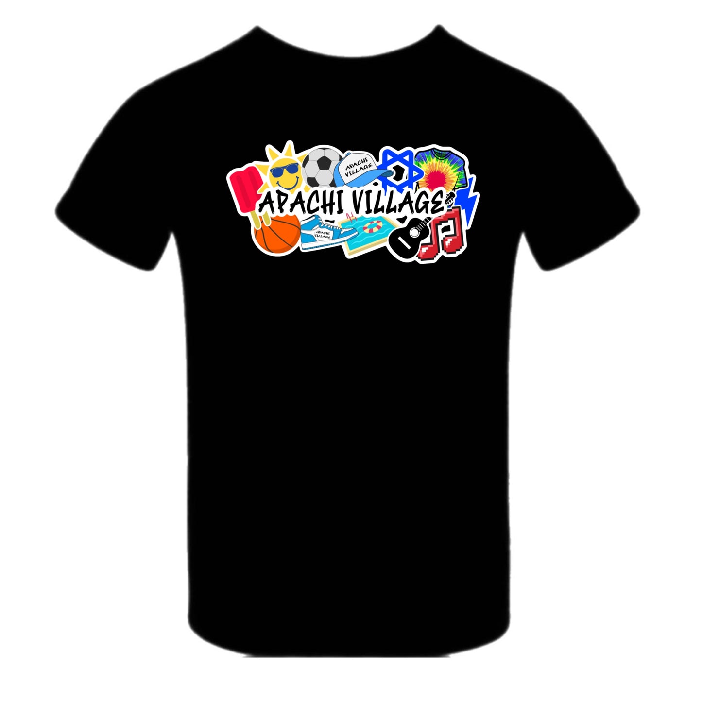 Boys Apachi Village collage tee