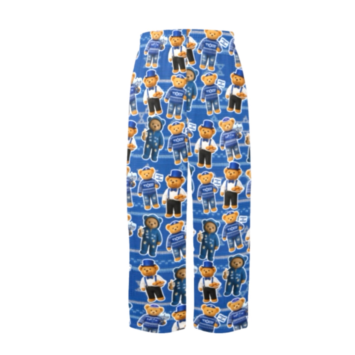 Hanukkah bears boys/mens fleece pants