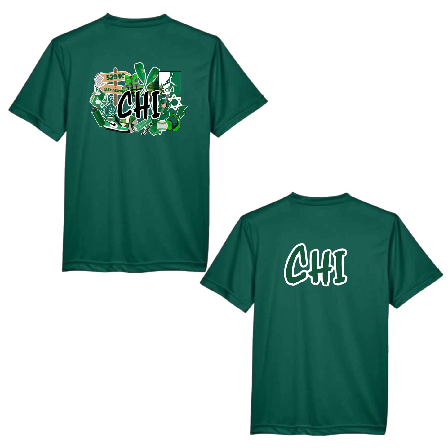 Camp Chi graffiti performance tee