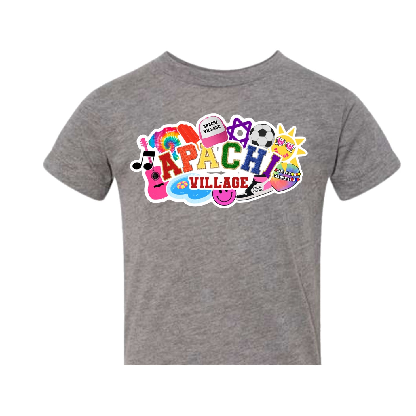 Girls Apachi Village collage tee