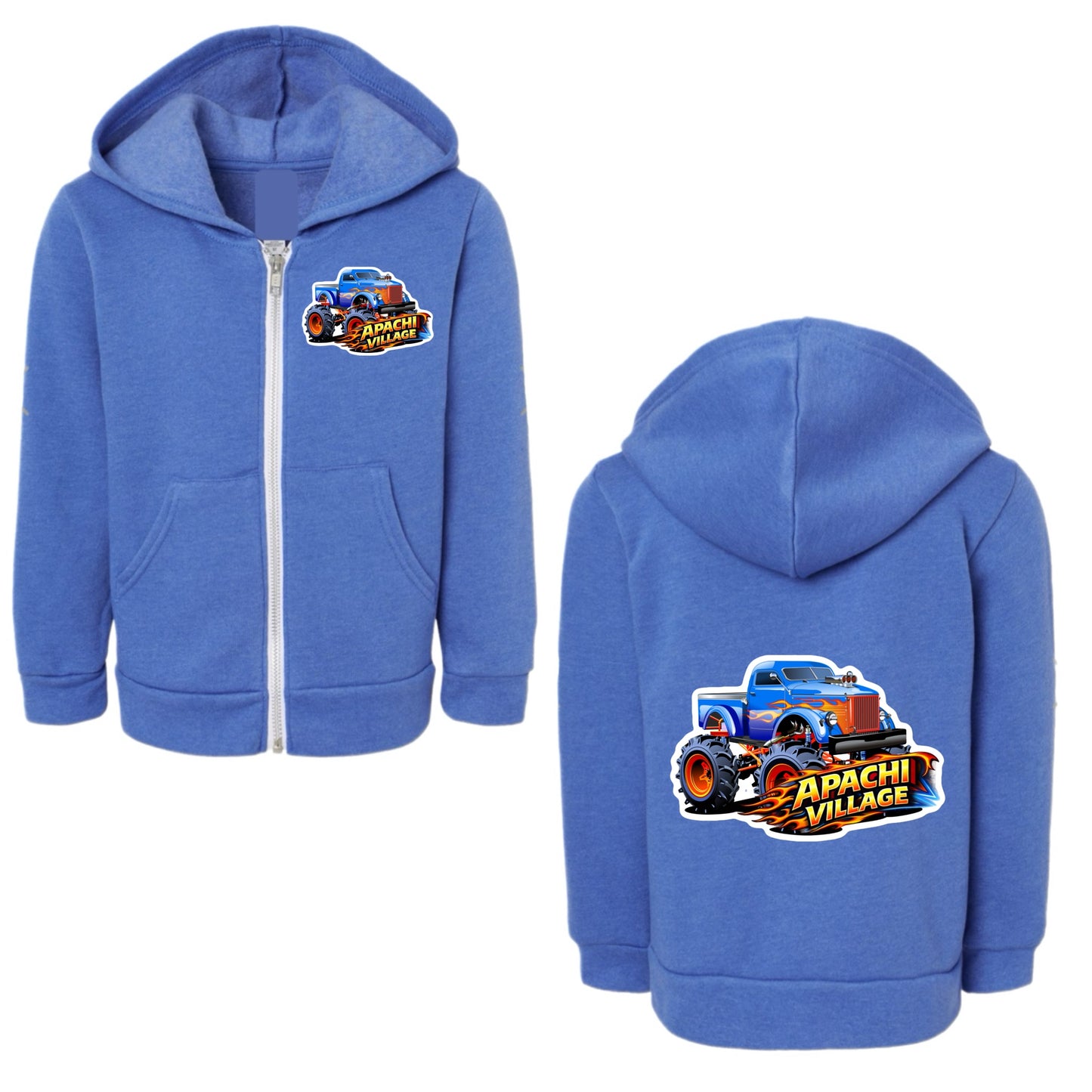 Boys Apachi/ Apachi Village monster truck hoodie