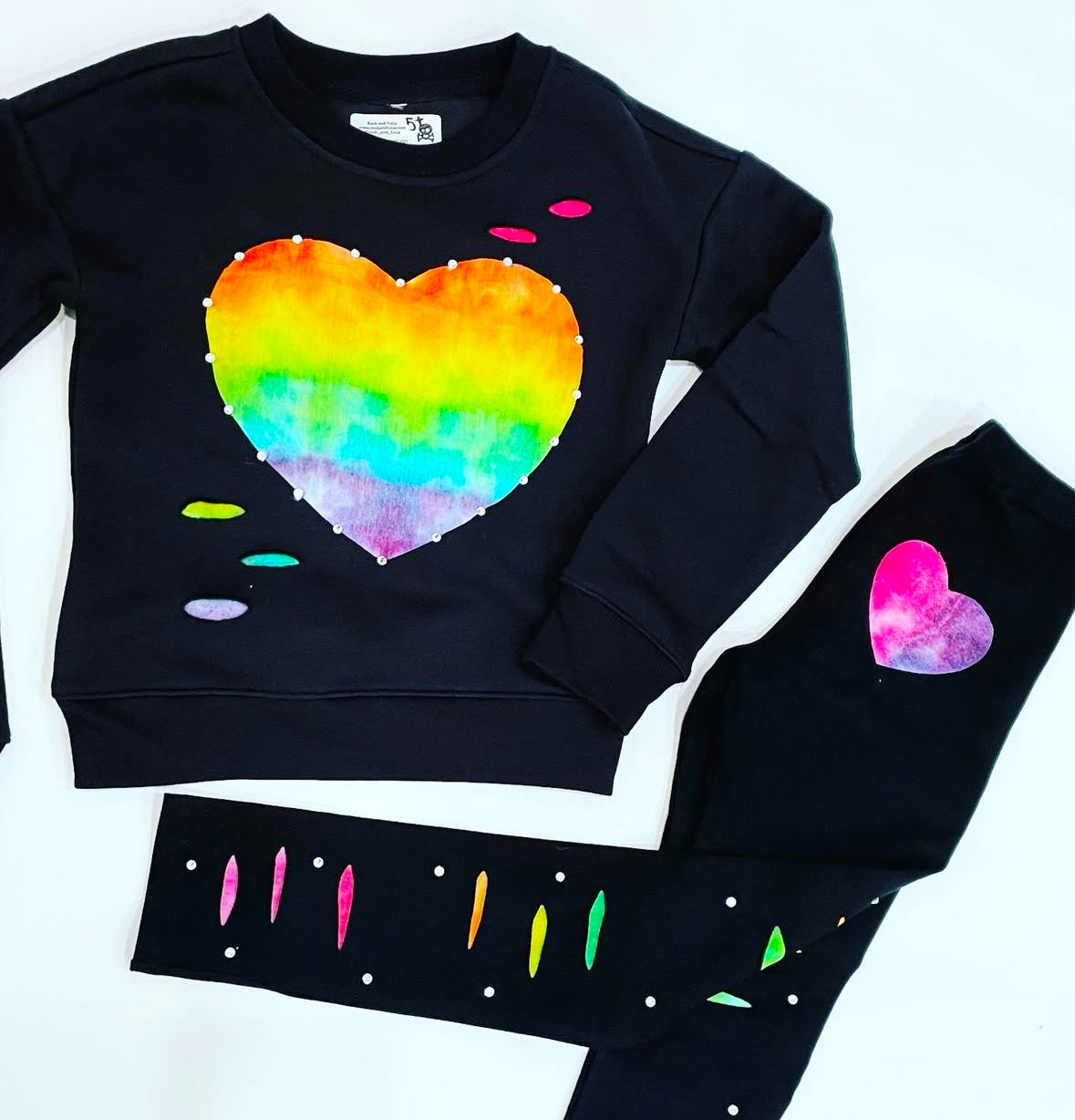 Rainbow tie dye Girls leggings