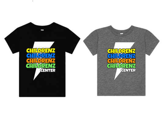 Childrenz Center neon bolt tee