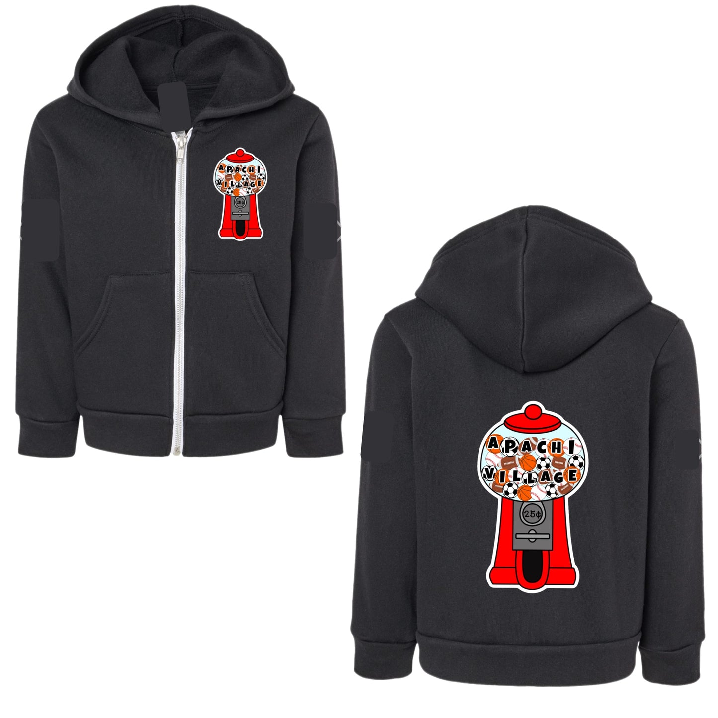 Boys Apachi Village gumballs zip hoodie