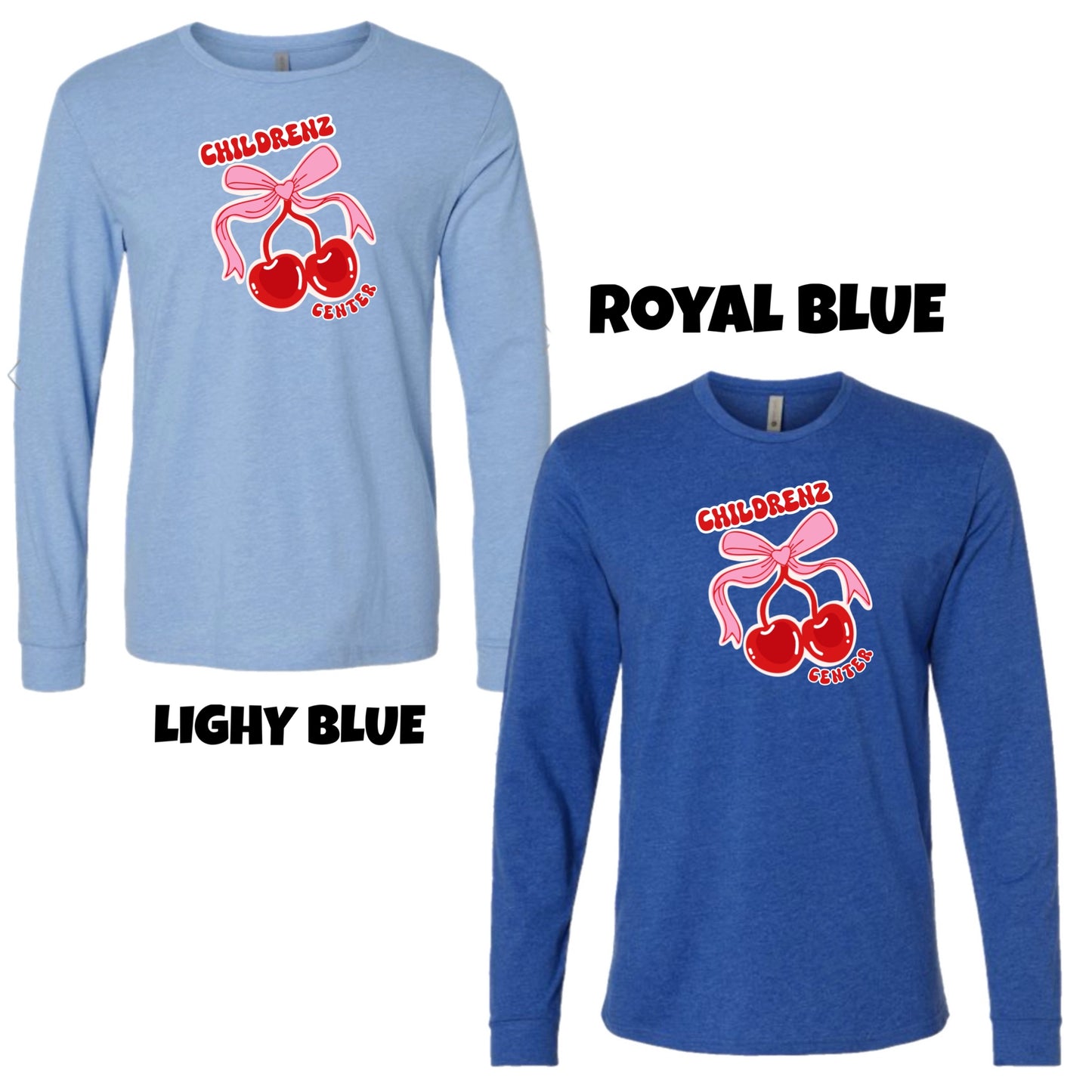 Adult Long sleeve Childrenz Center cherries tee