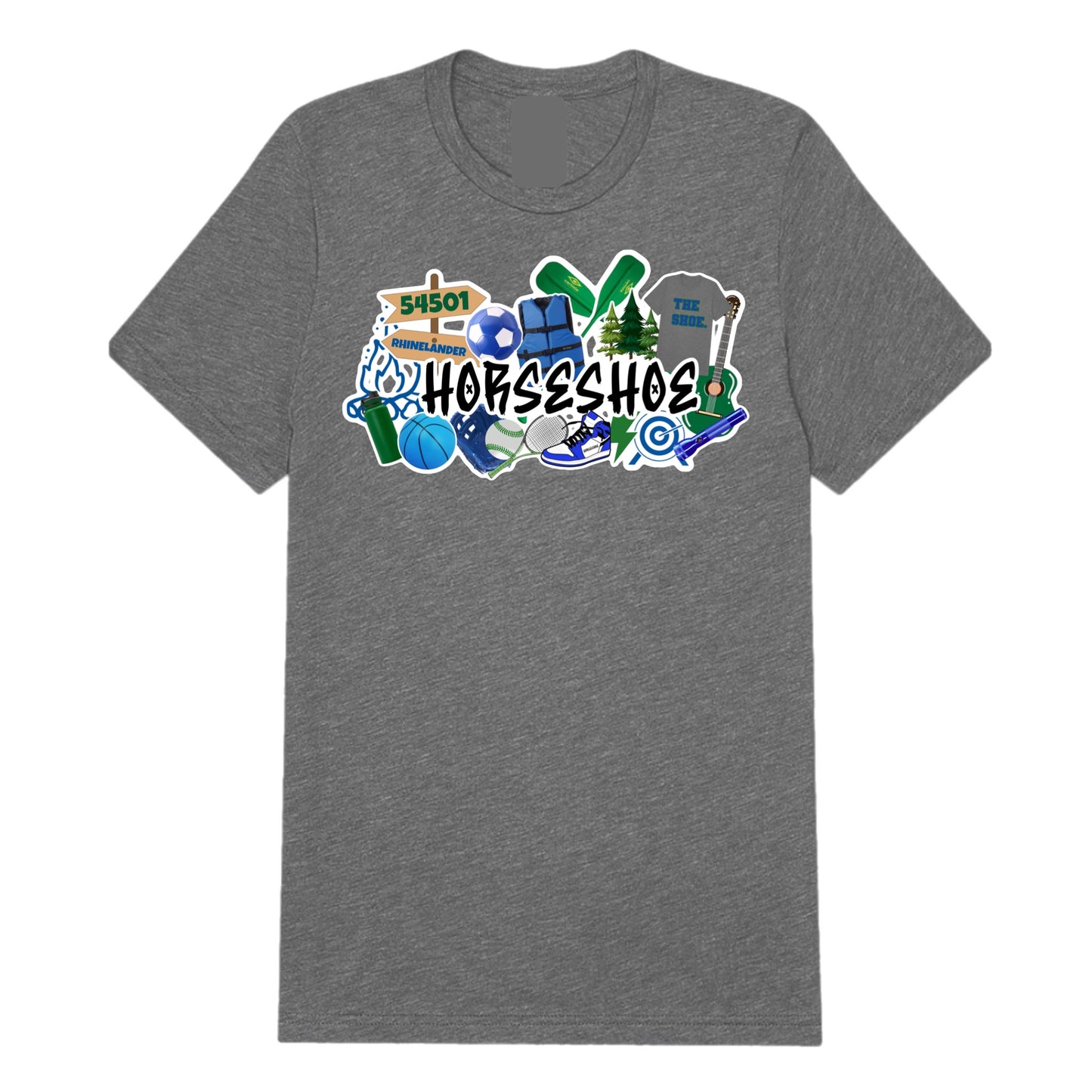 Horseshoe graffiti tee