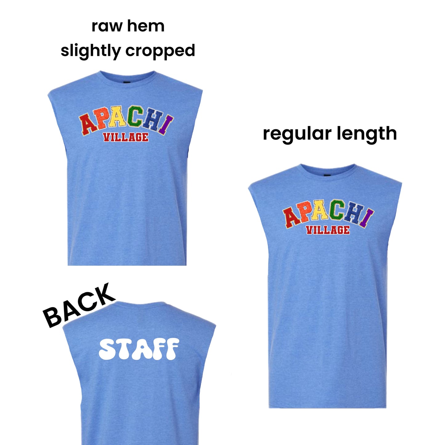 Apachi rainbow patch letters staff tank