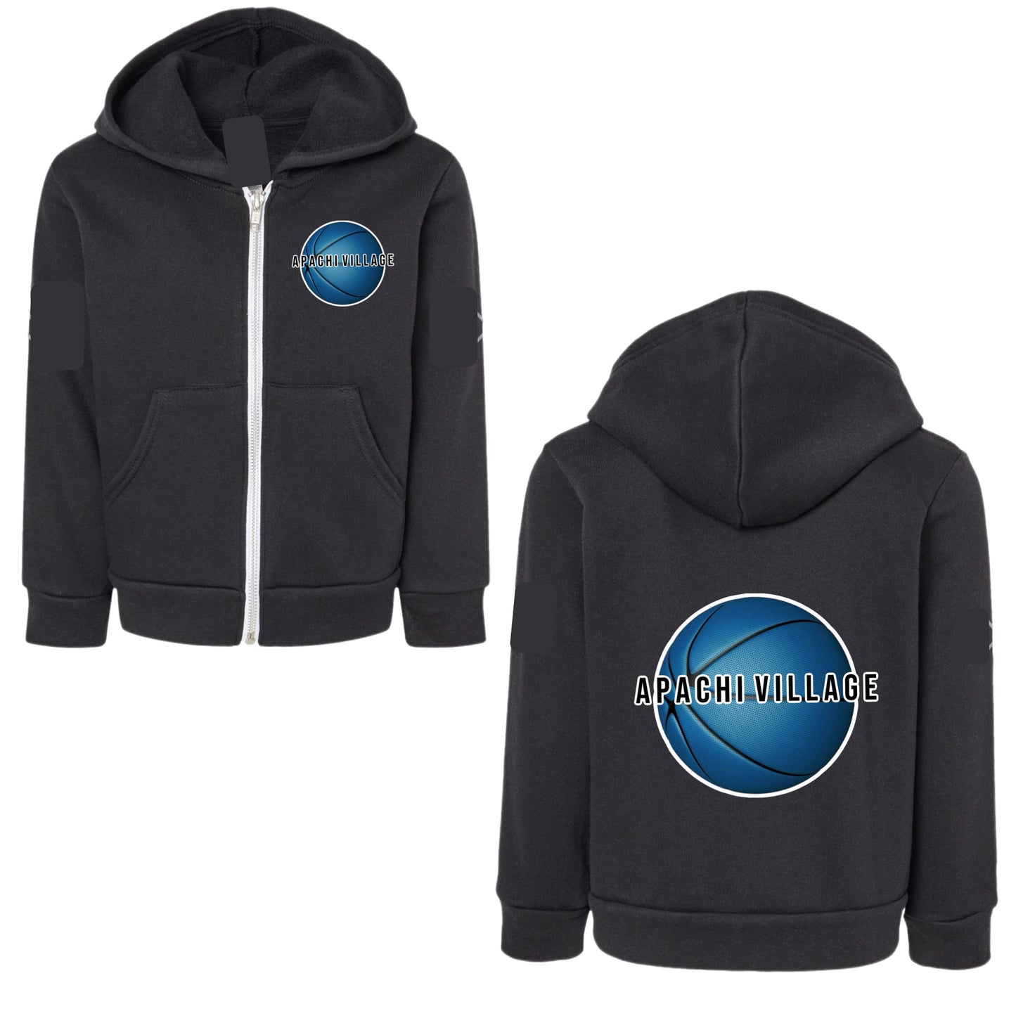 Boys Apachi Village basketball zip hoodie