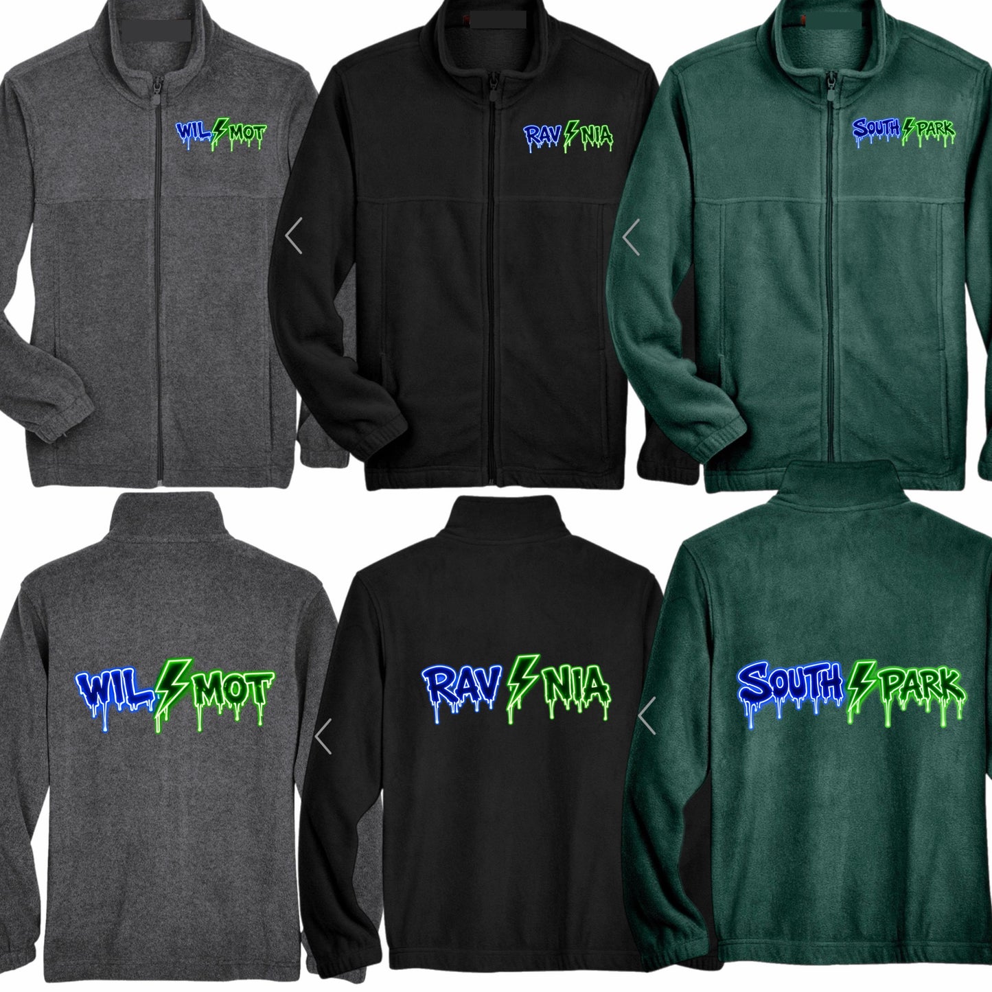Boys neon sign fleece jacket
