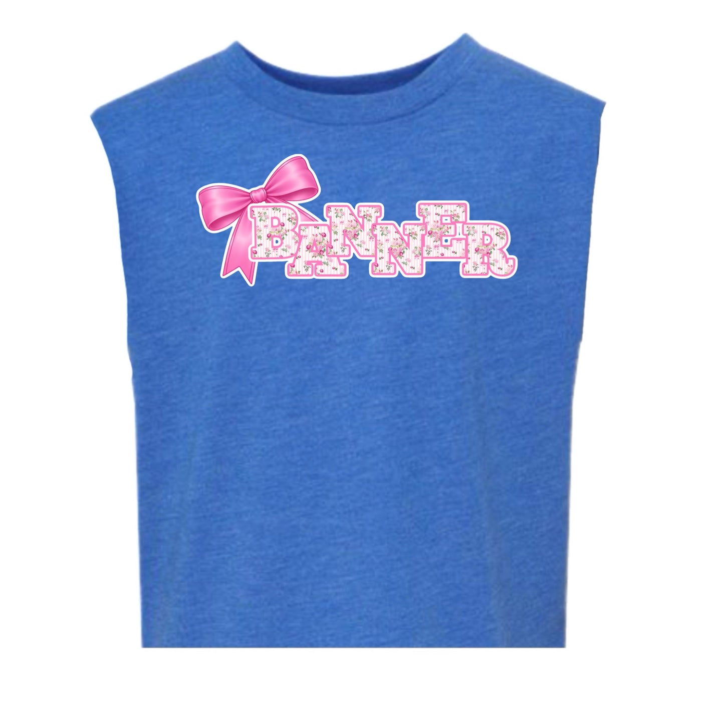 Banner girls bow tank