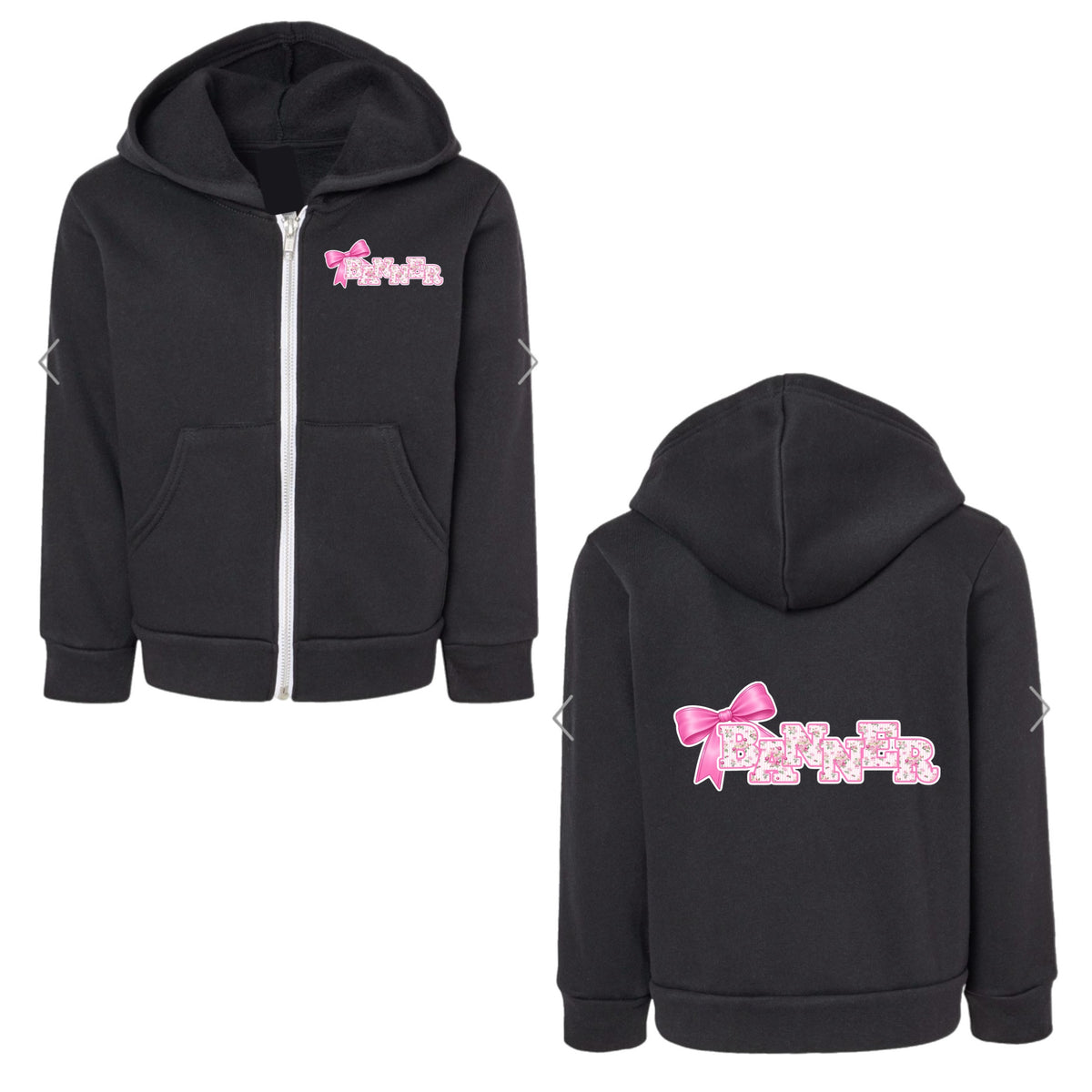 BANNER girls bow hoodie
