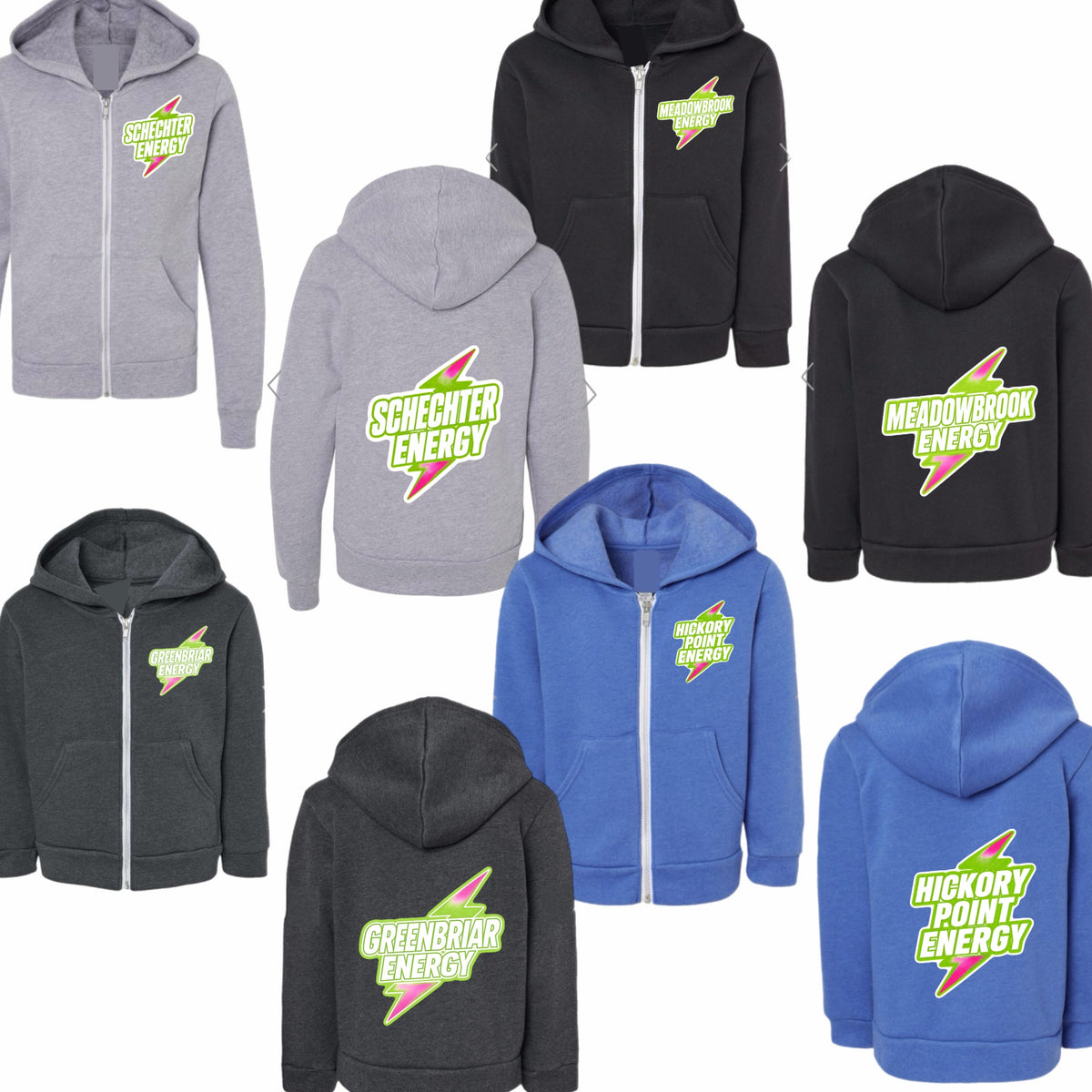 Girls energy zip hoodie