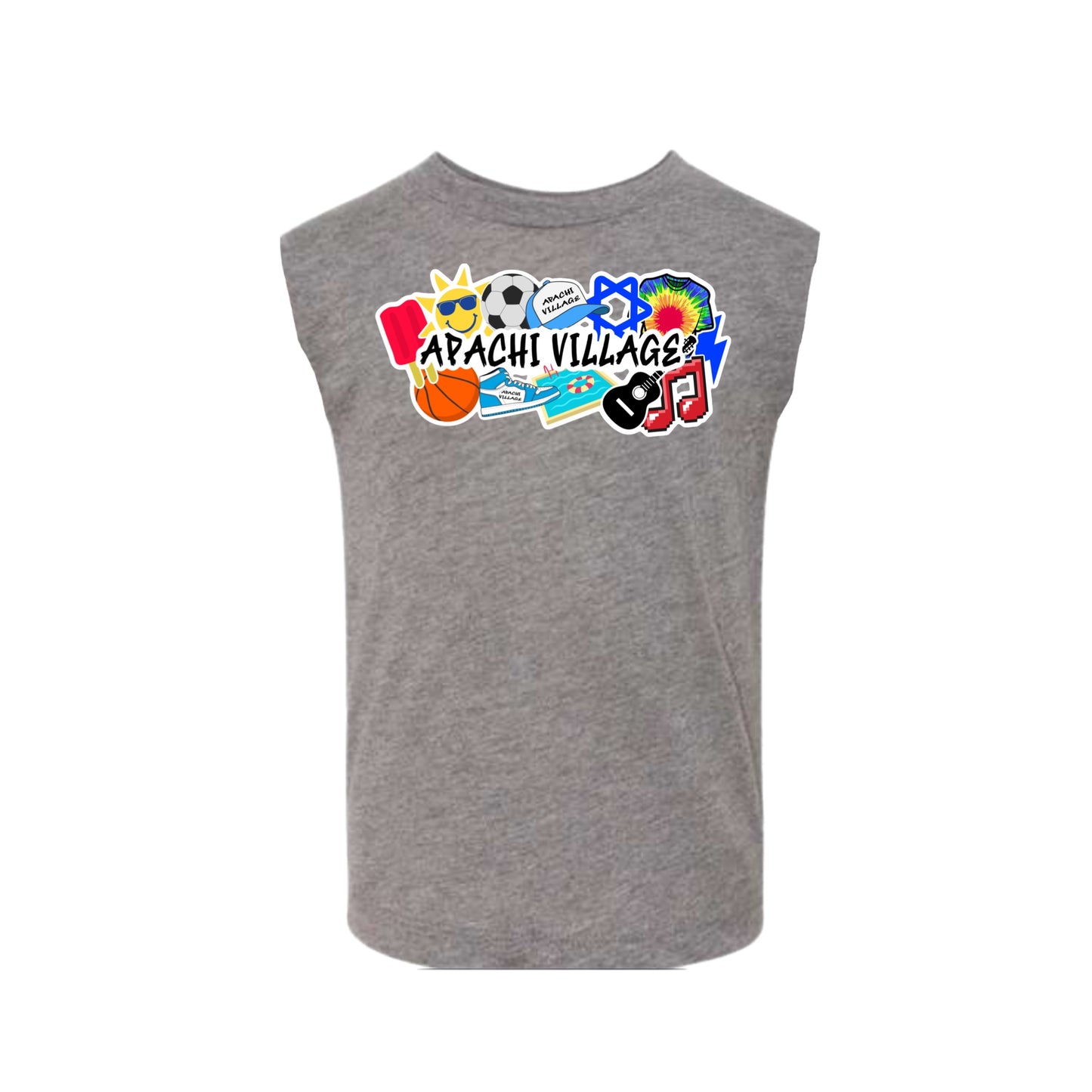 Boys Apachi Village collage tee