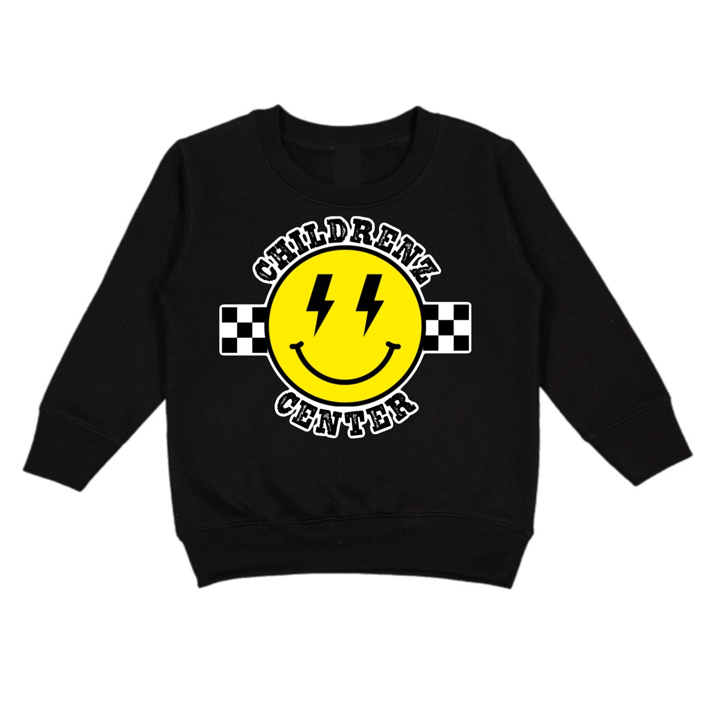 Childrenz center bolt emoji crewneck