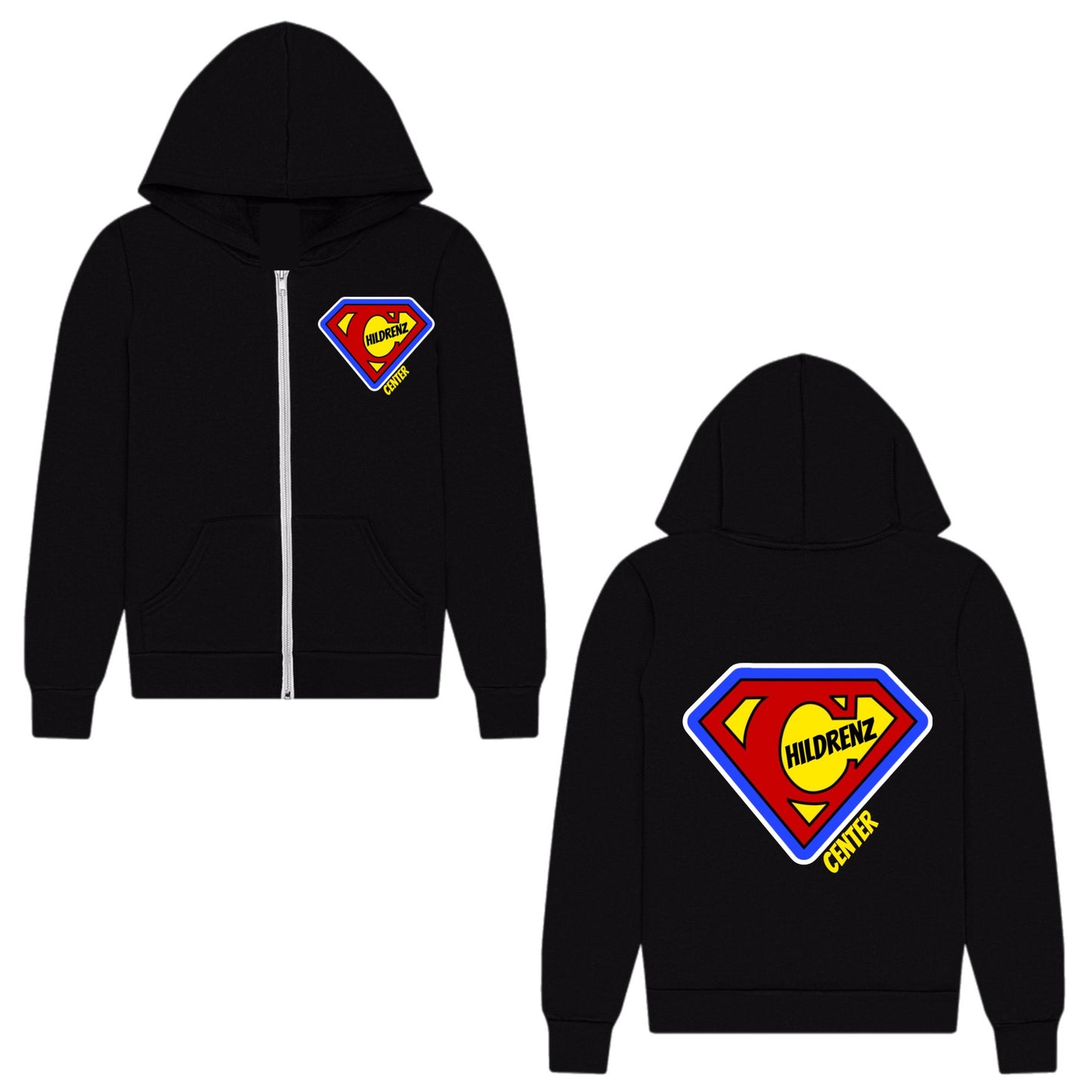 Childrenz Center super hero zip hoodie