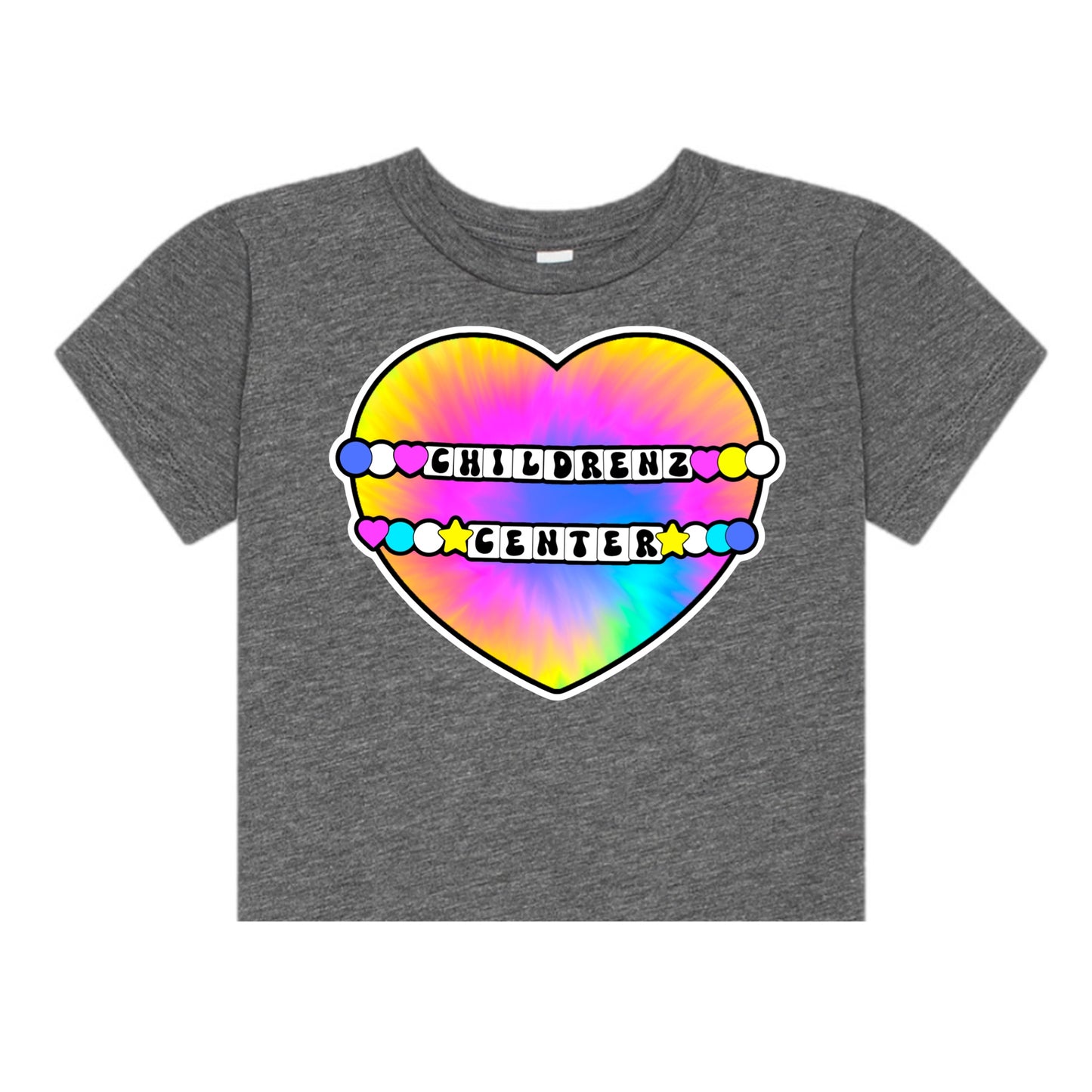 Childrenz Center tie dye heart tee