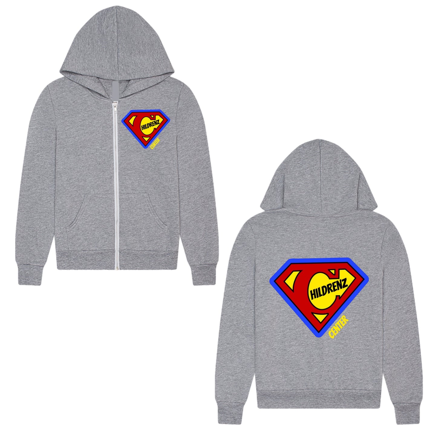 Childrenz Center super hero zip hoodie