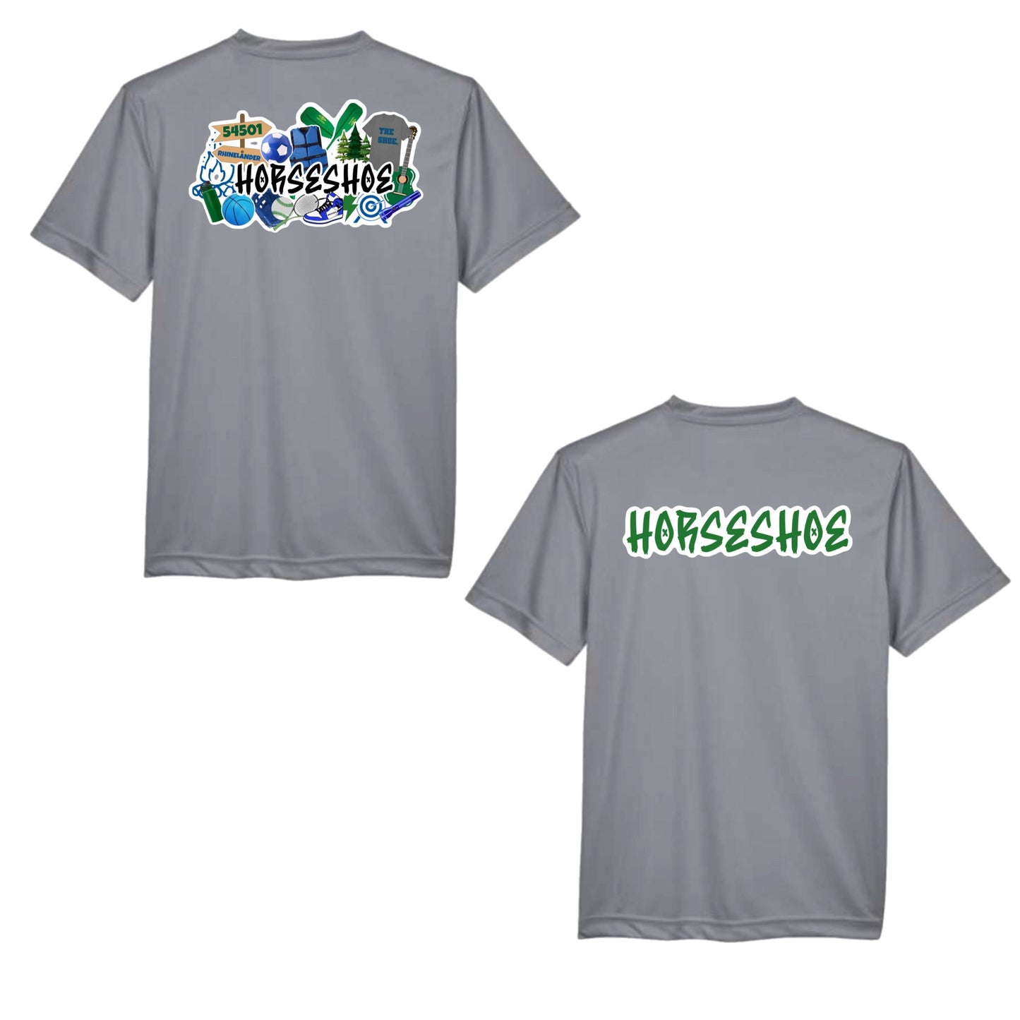 Horseshoe graffiti performance tee