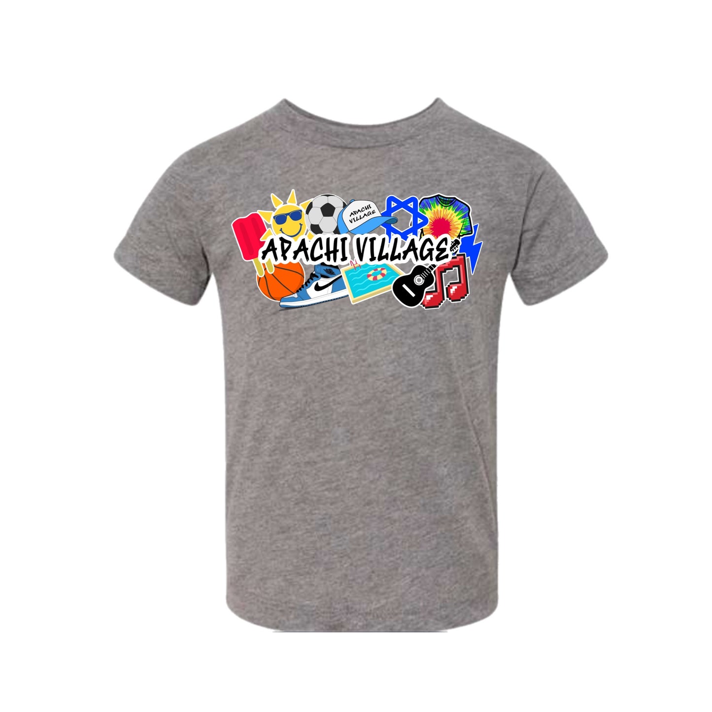 Boys Apachi Village collage tee