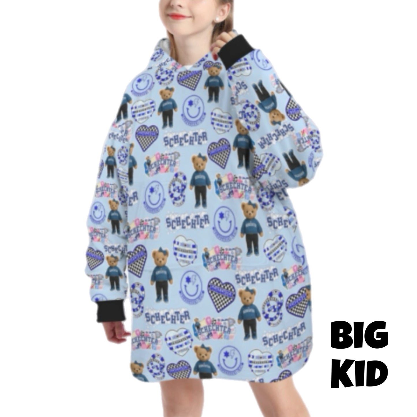 Schechter girls/women’s fleece blanket hoodie