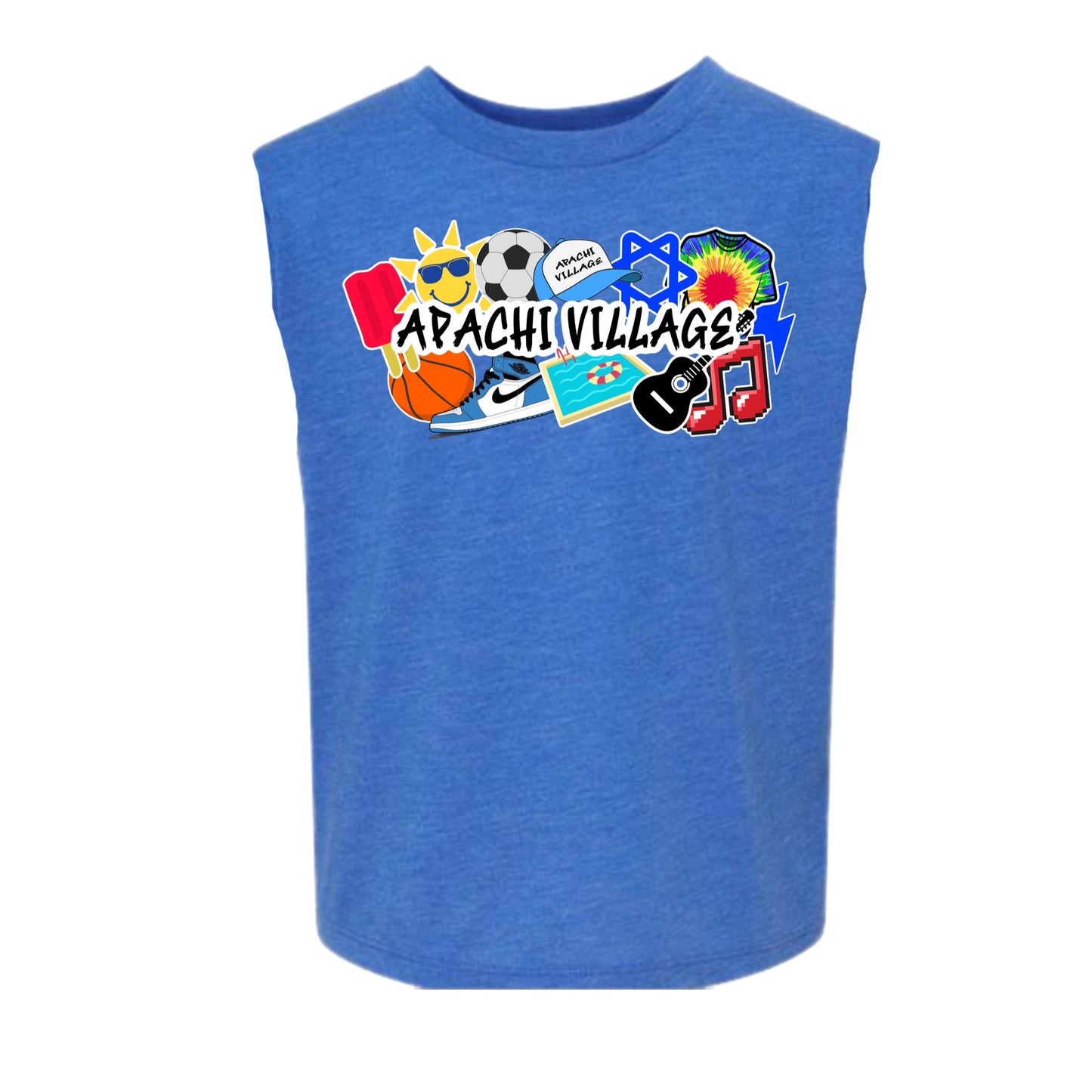 Boys Apachi Village collage tee
