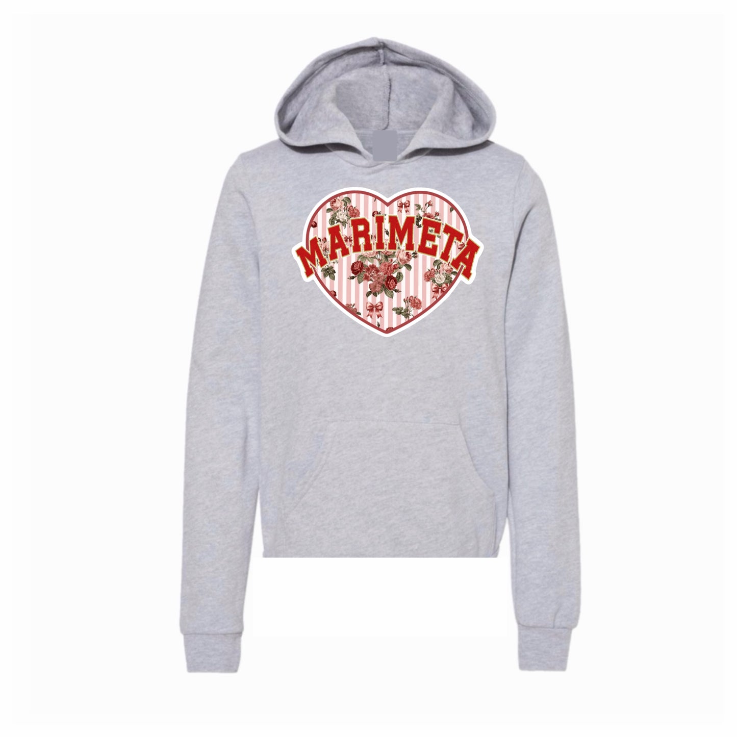 Marimeta floral heart hoodie