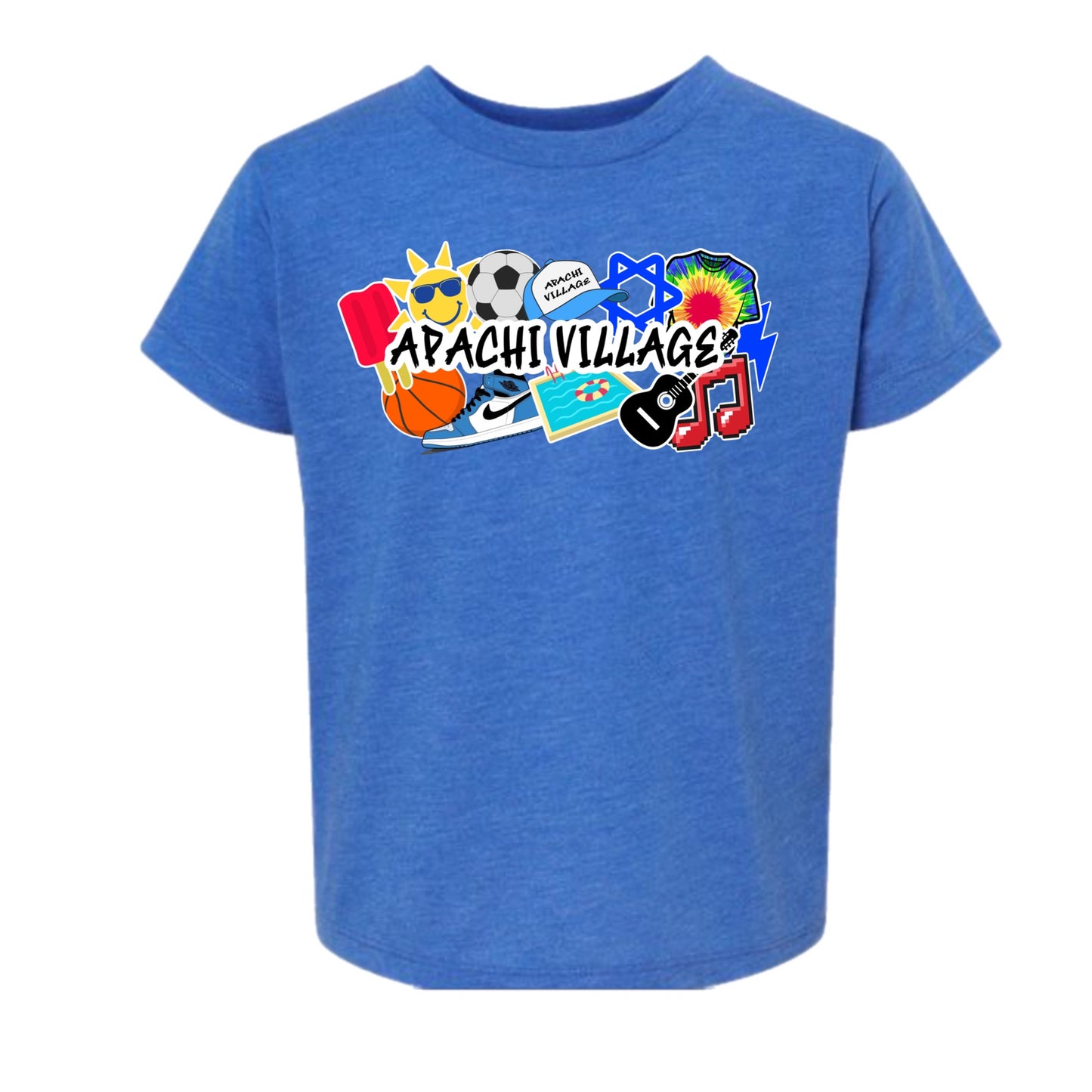 Boys Apachi Village collage tee