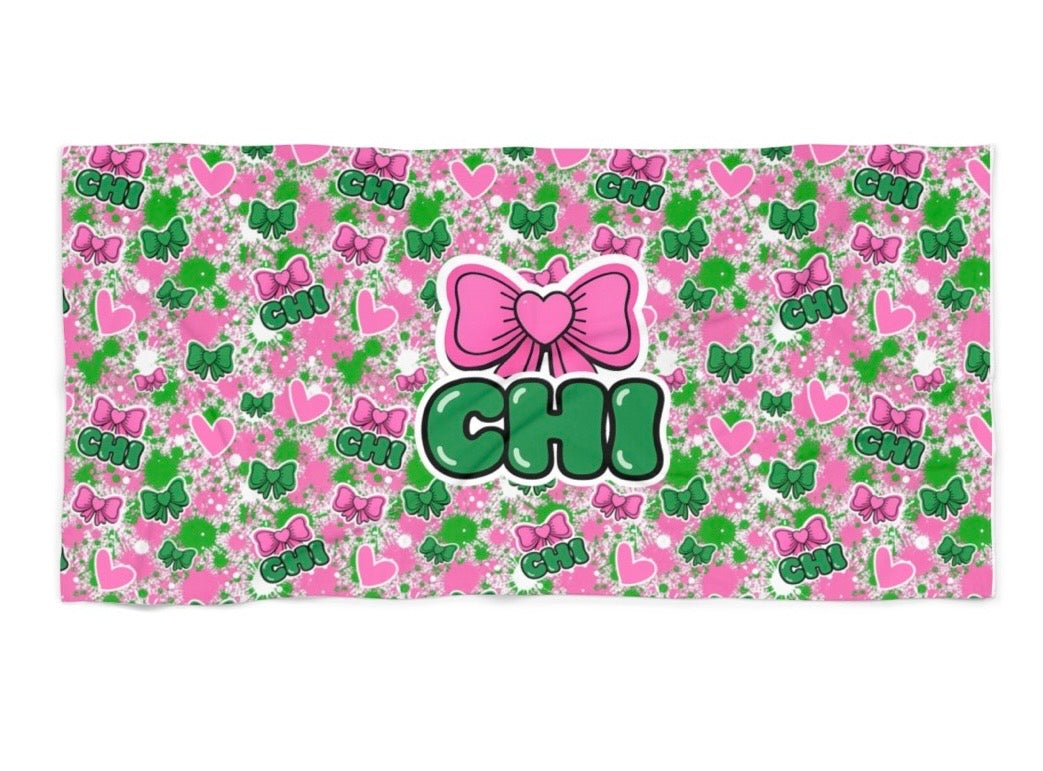 Camp Chi bow beach towel
