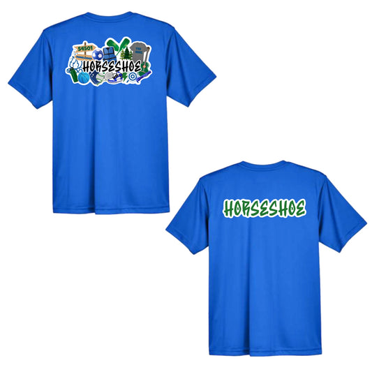 Horseshoe graffiti performance tee
