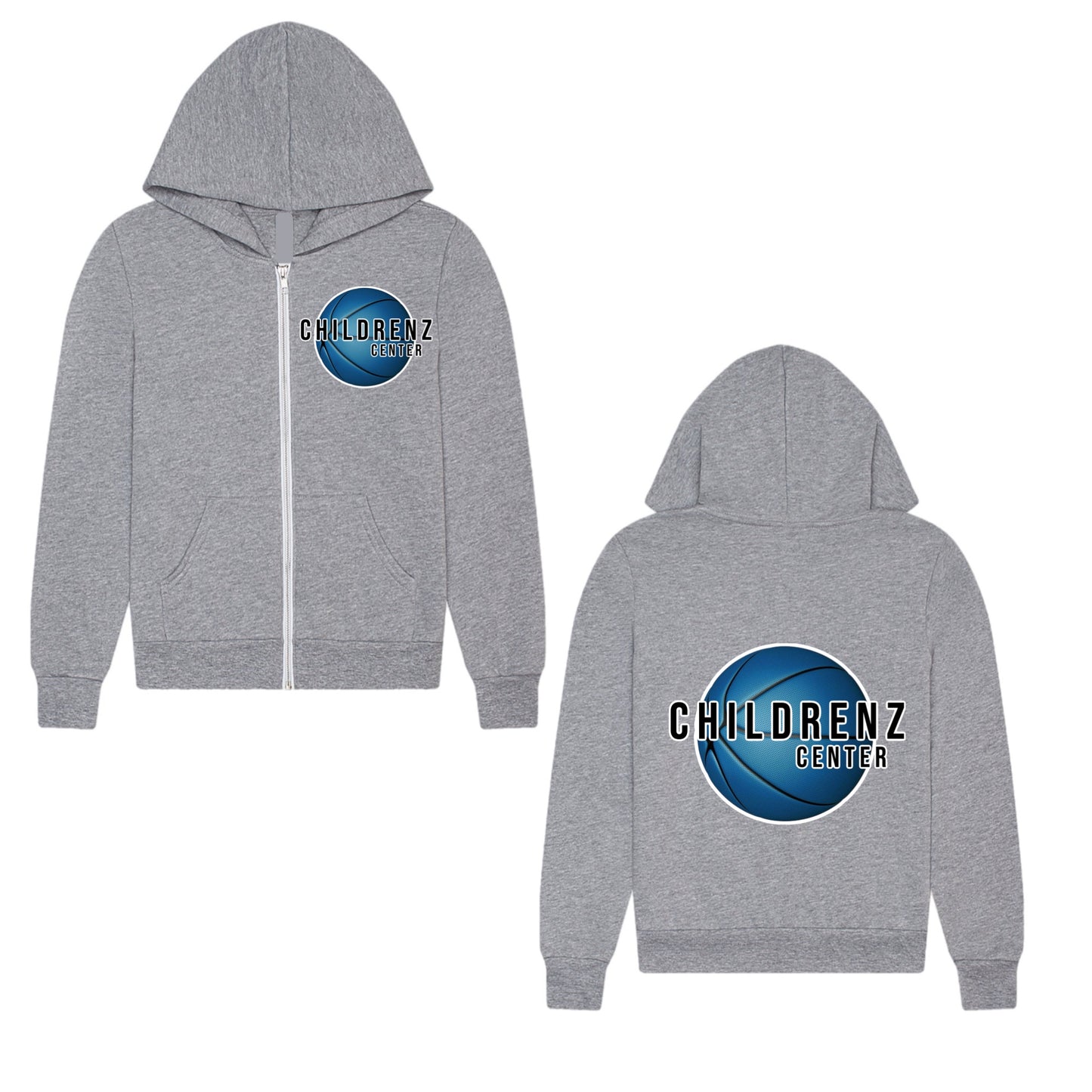 Childrenz Center basketball zip hoodie