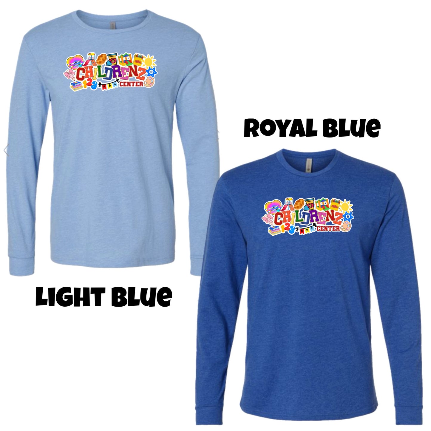 Adult Long sleeve girly collage Childrenz Center tee