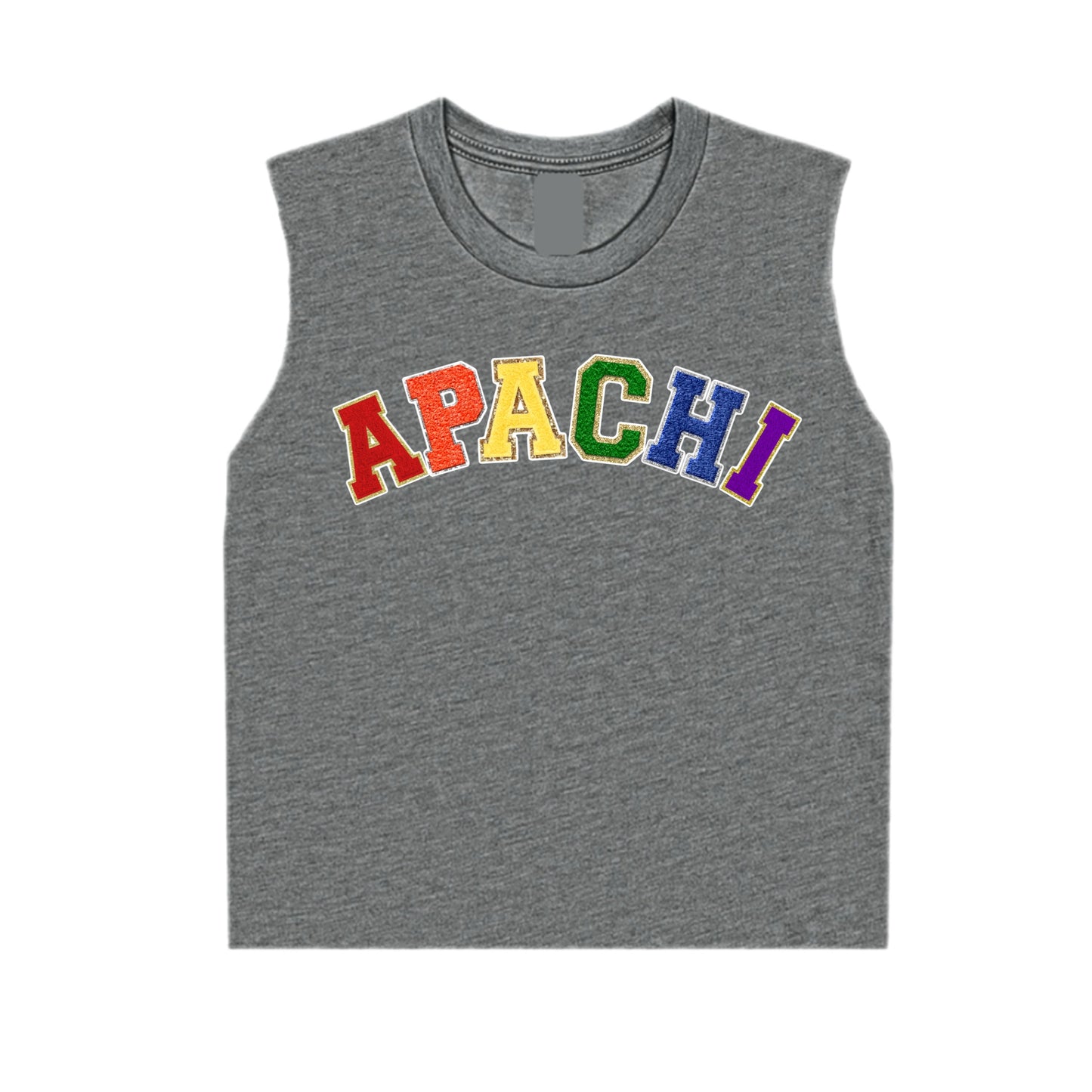 Girls Apachi rainbow patch tank