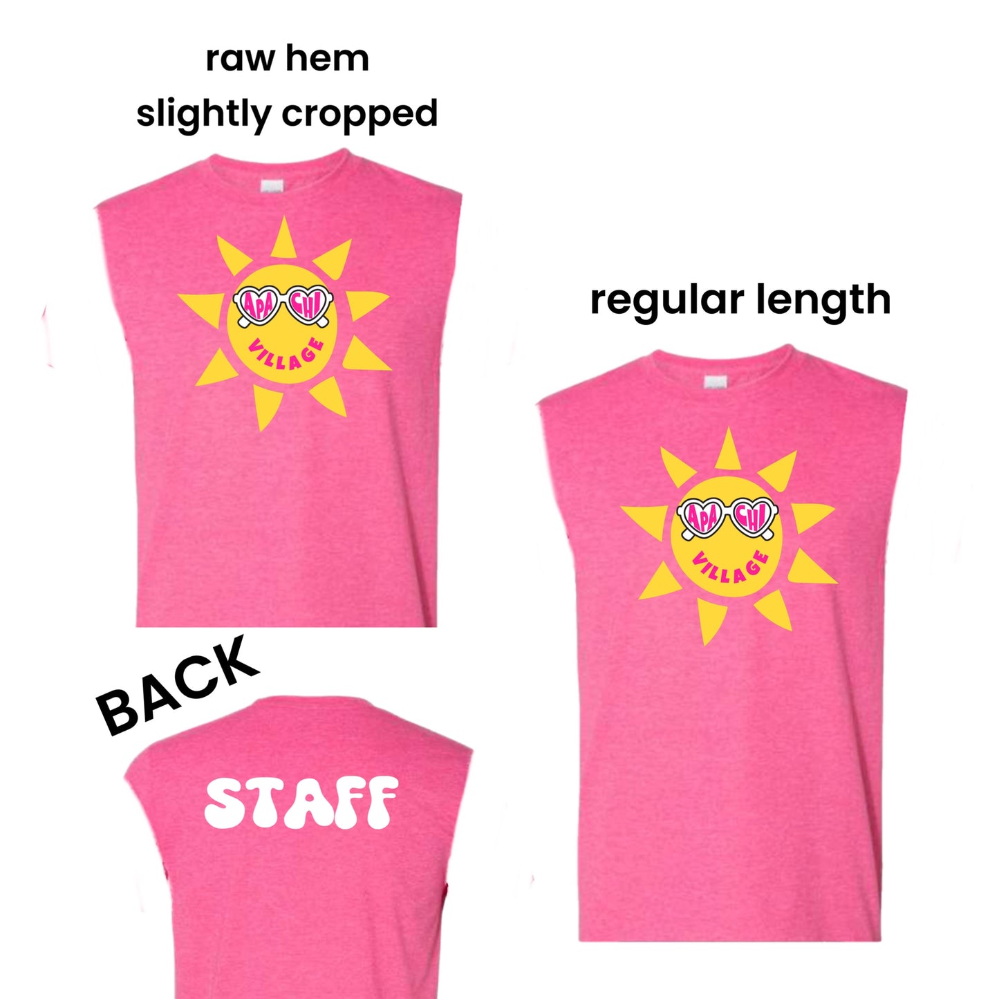 Apachi pink sunnies staff tank