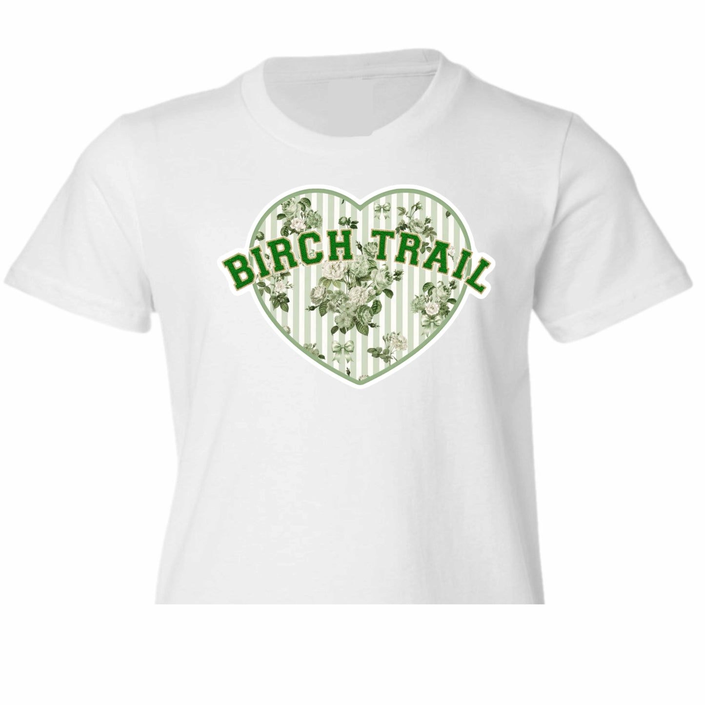 Birch Trail floral heart tee