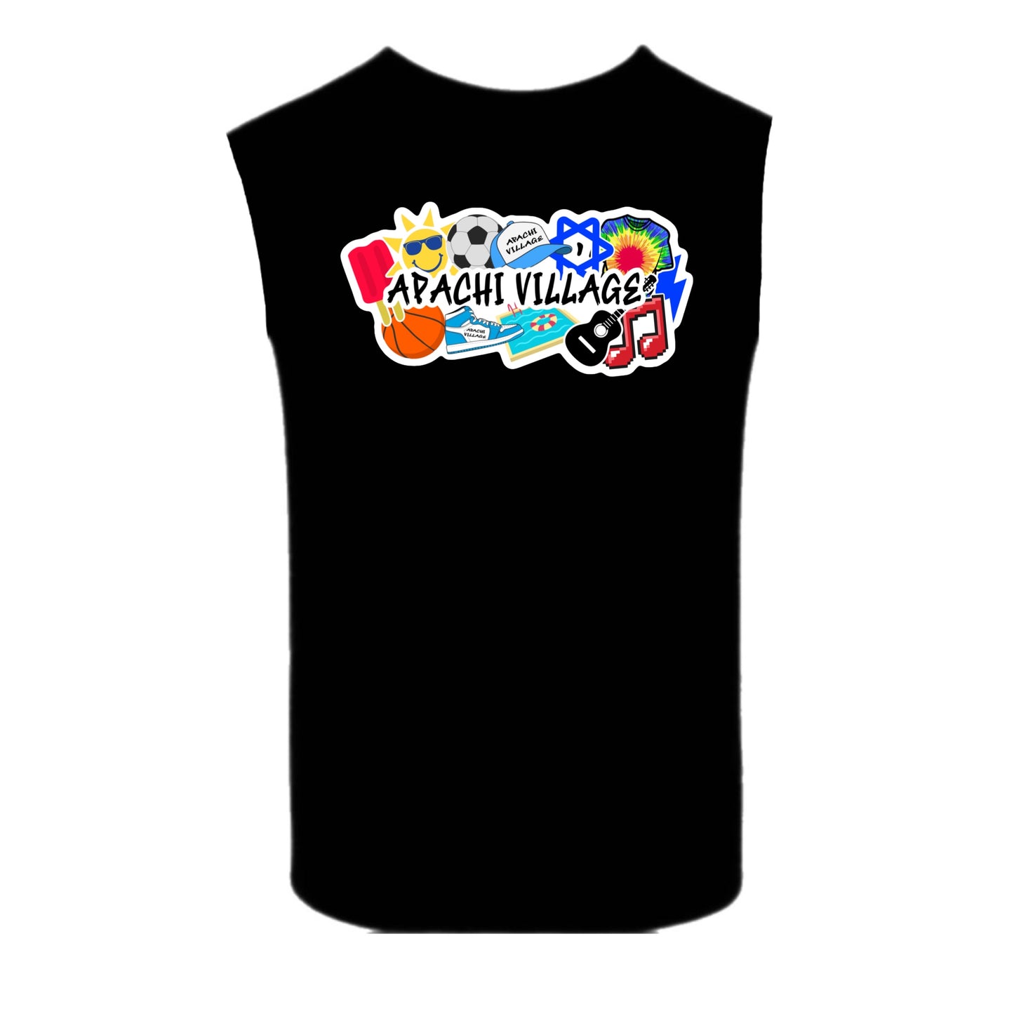 Boys Apachi Village collage tee