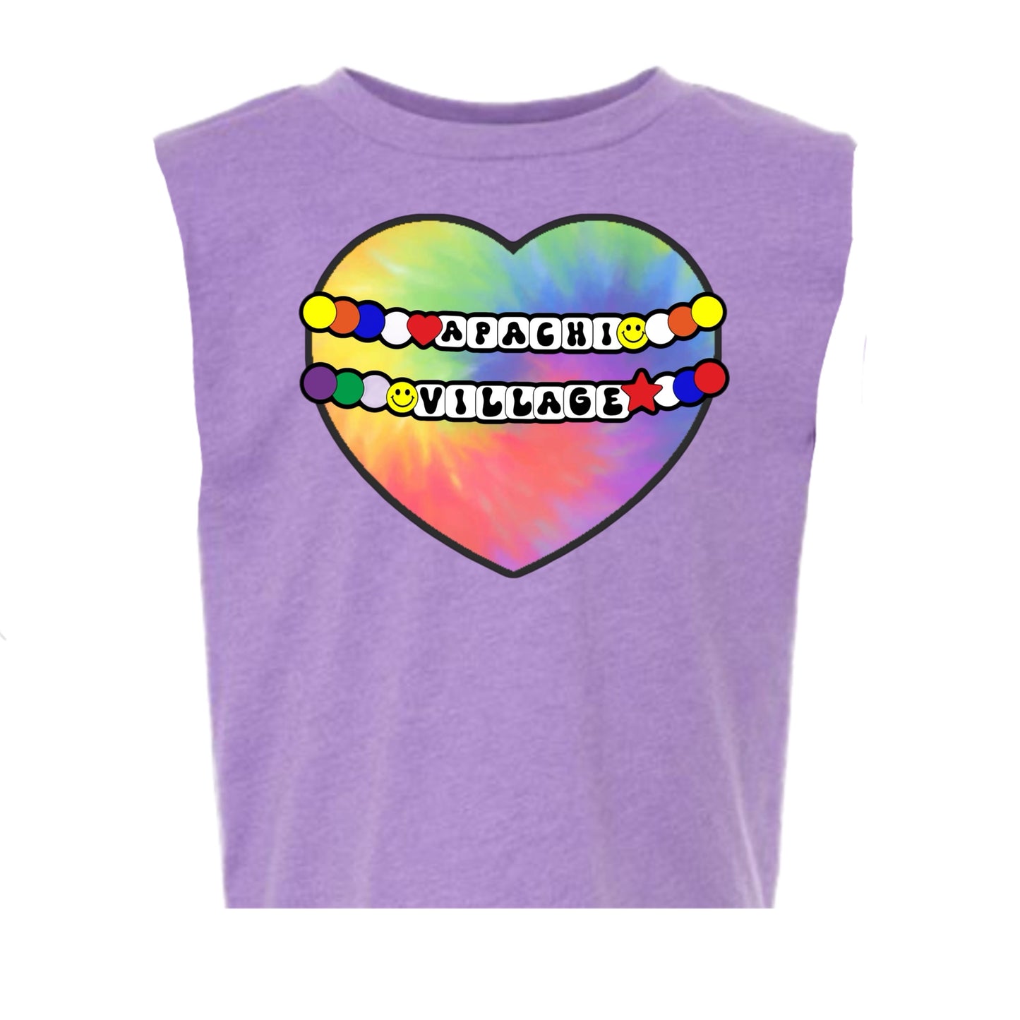 Girls Apachi Village heart bracelet tee
