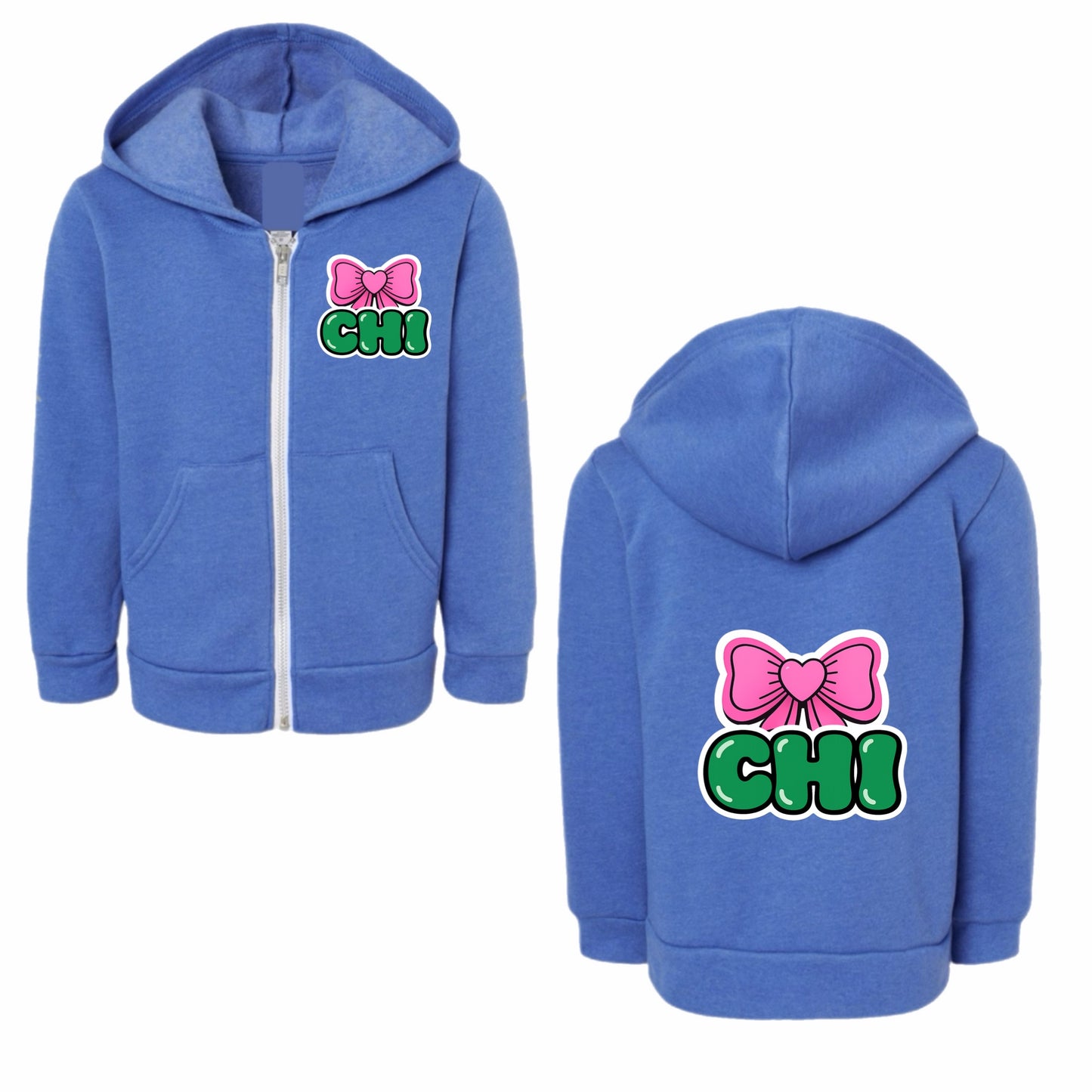 Camp Chi bow zip hoodie