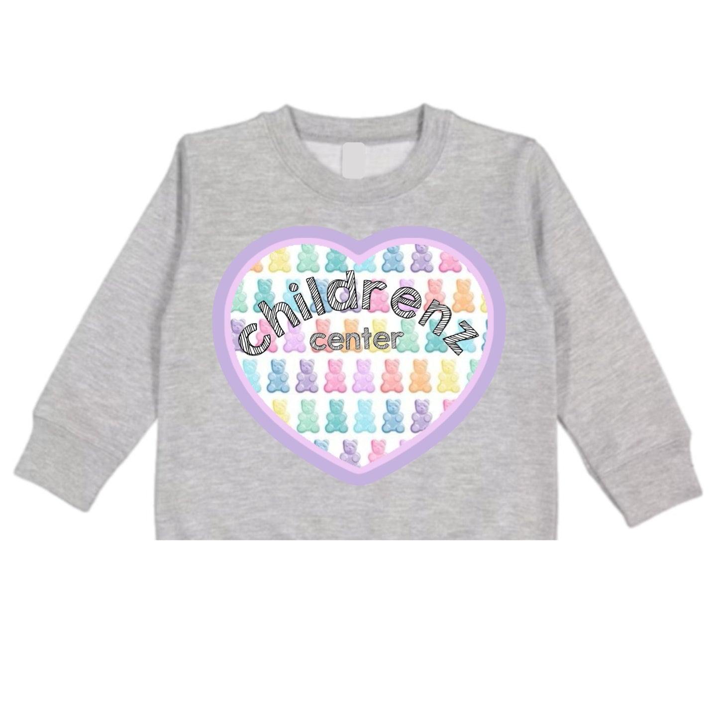 Childrenz Center gummy bears heart crewneck