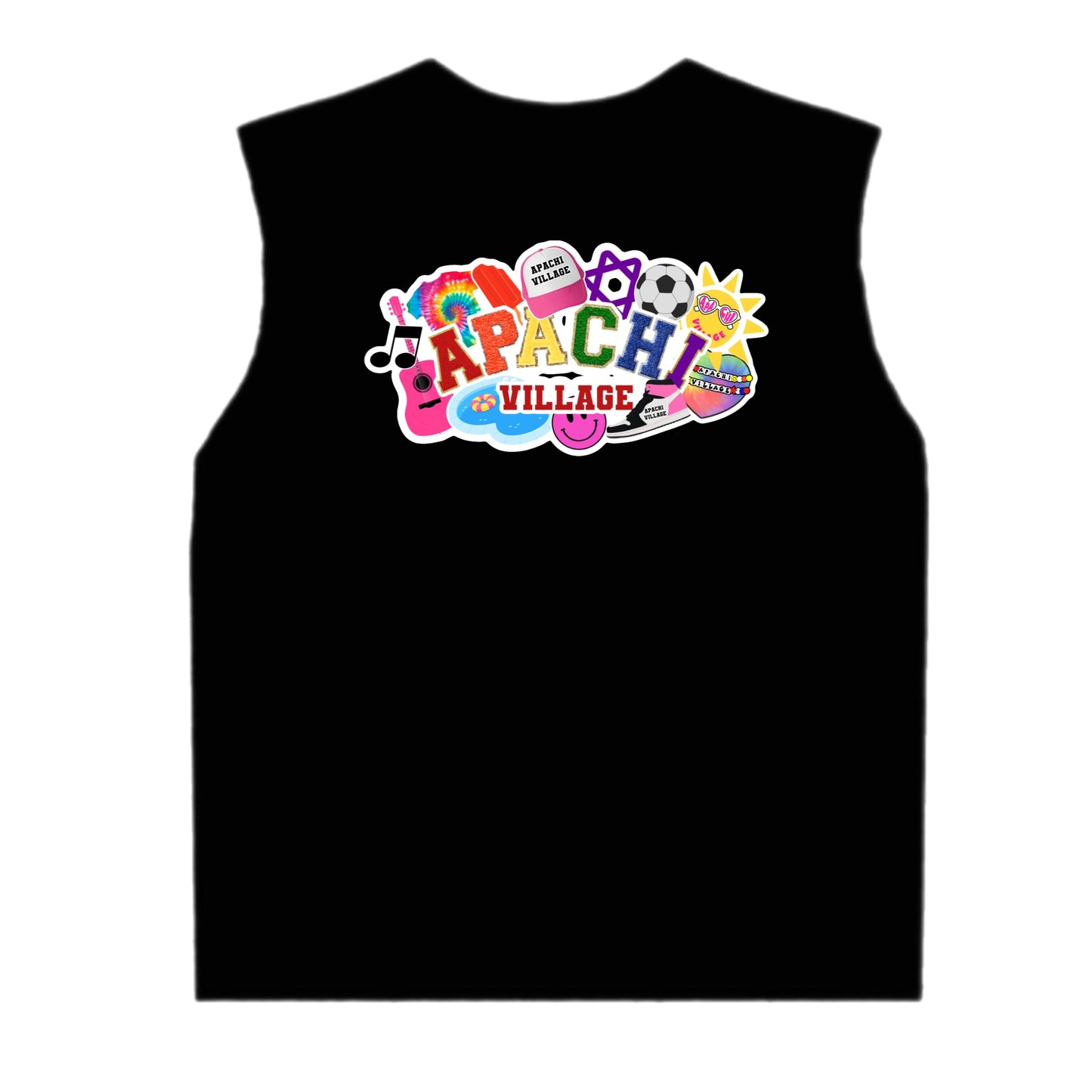 Girls Apachi Village collage tee