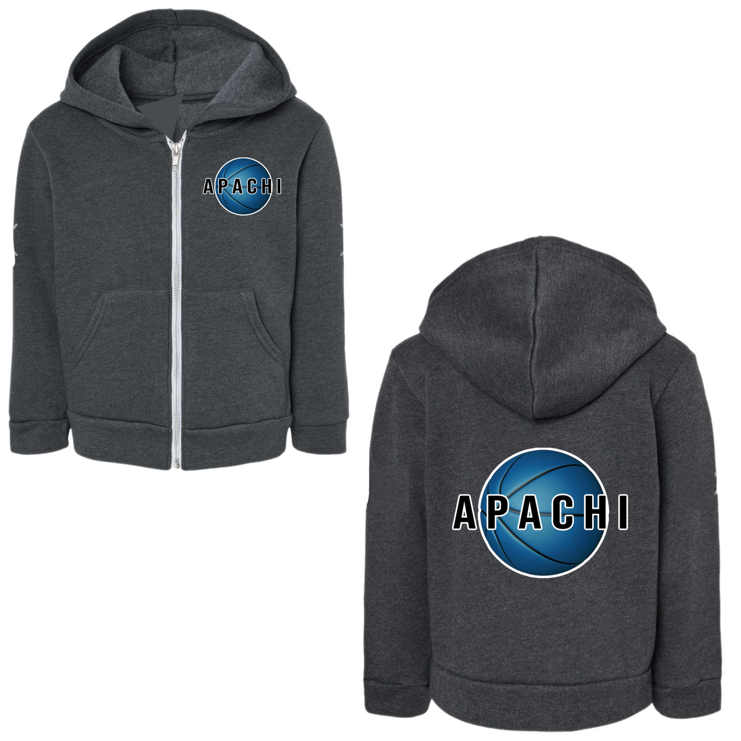 Boys Apachi basketball zip hoodie