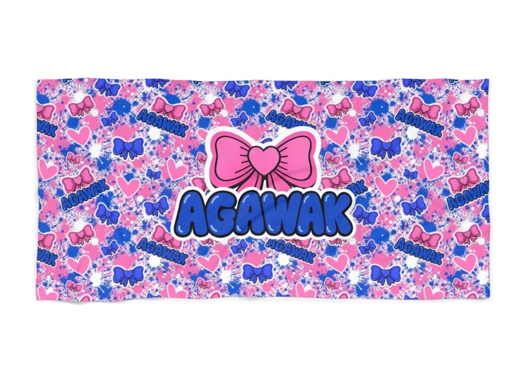 Agawak bow beach towel