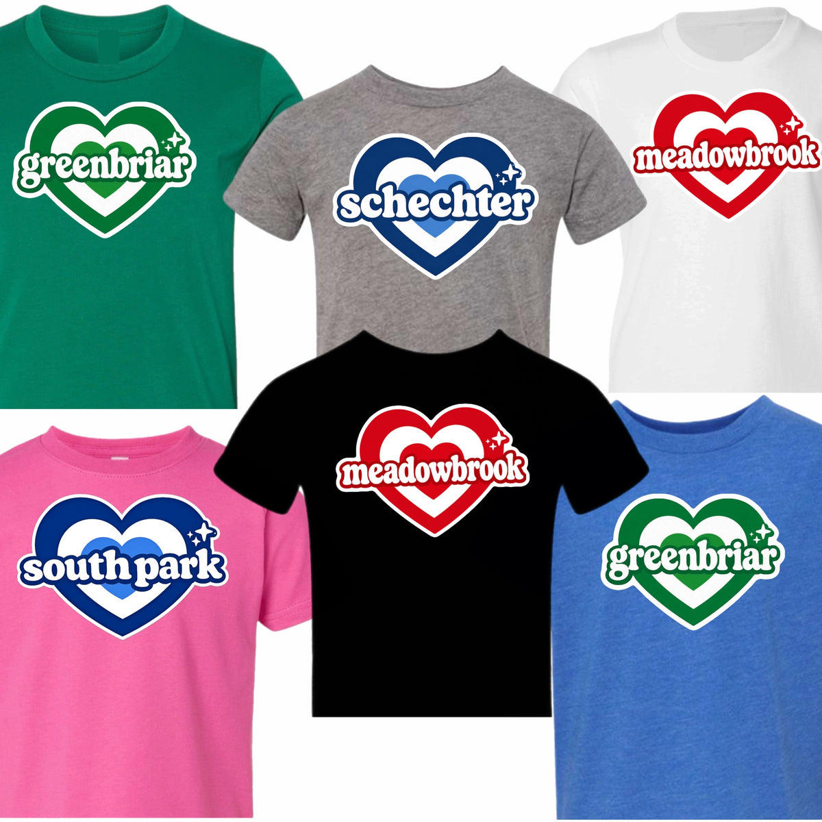 Girls vintage heart tee
