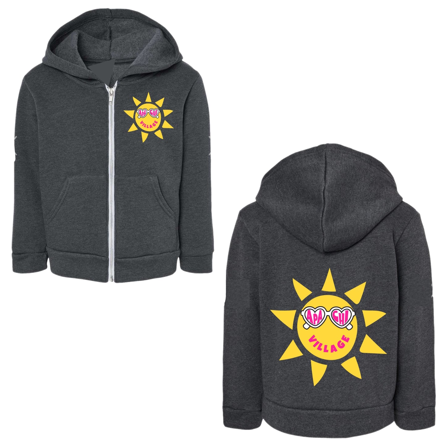 Girls Apachi Village sunshine zip hoodie