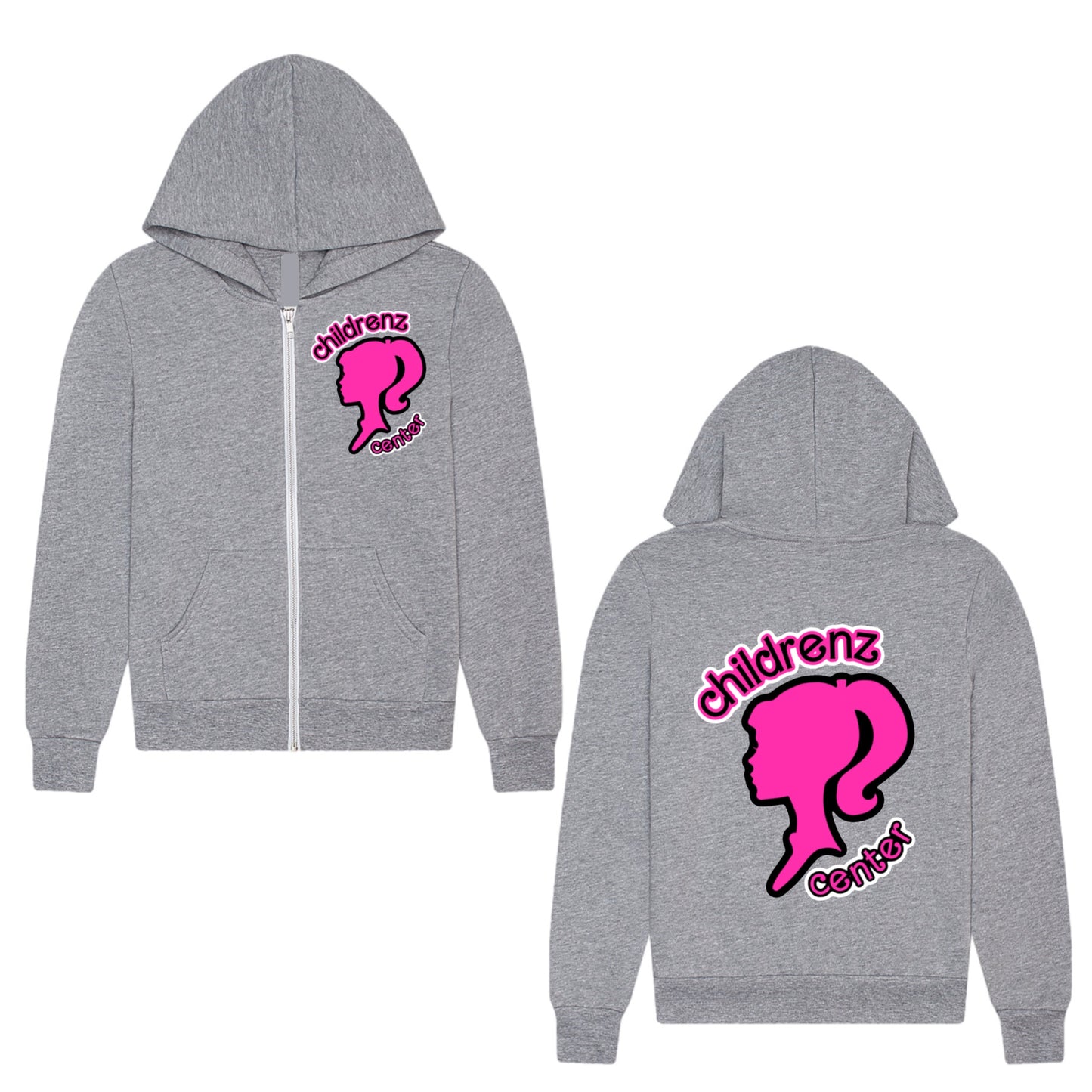 Pink doll Childrenz Center zip hoodie