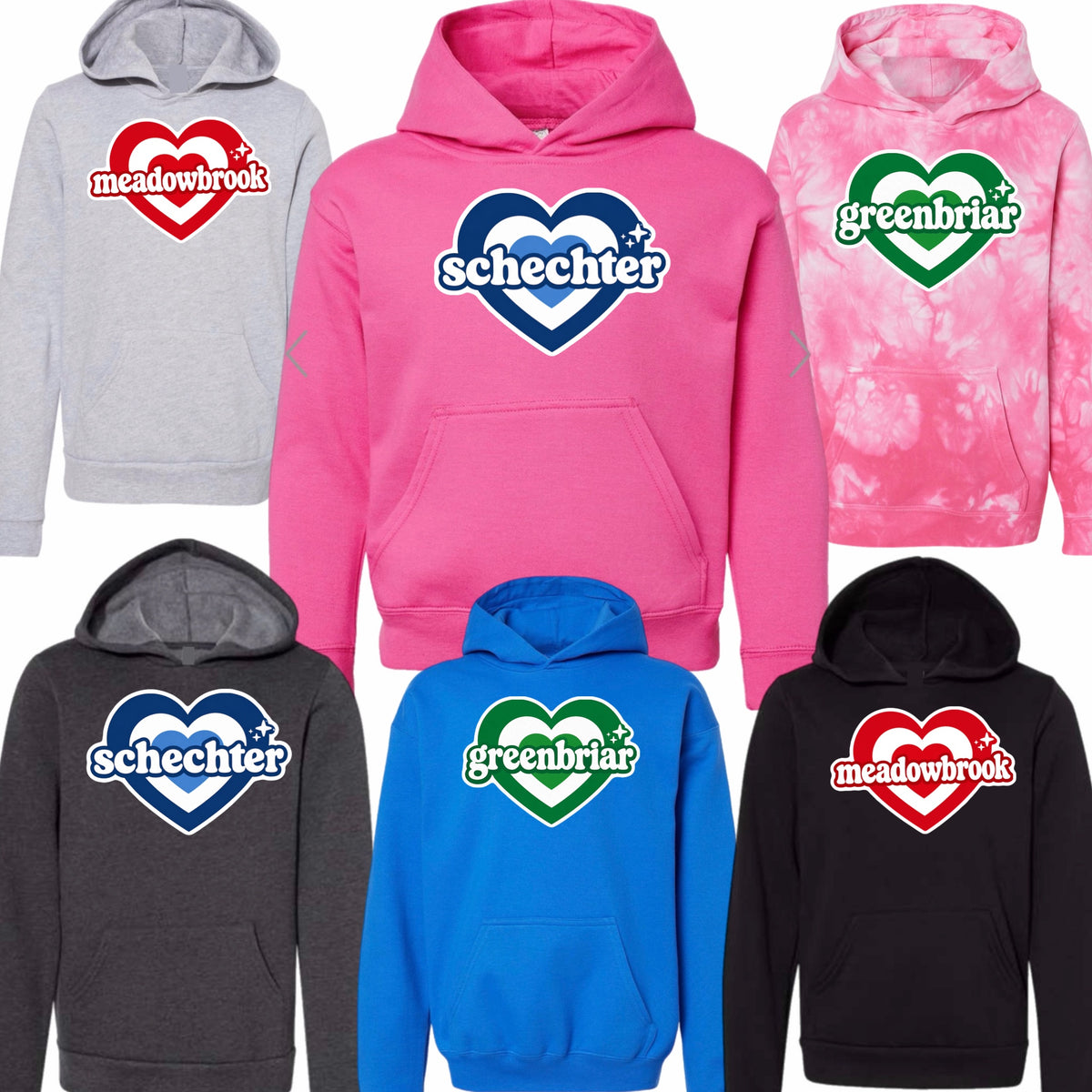 Girls vintage heart hoodie