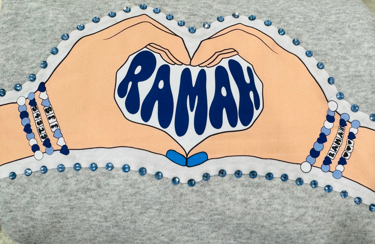 Ramah heart hands hooded sweatshirt